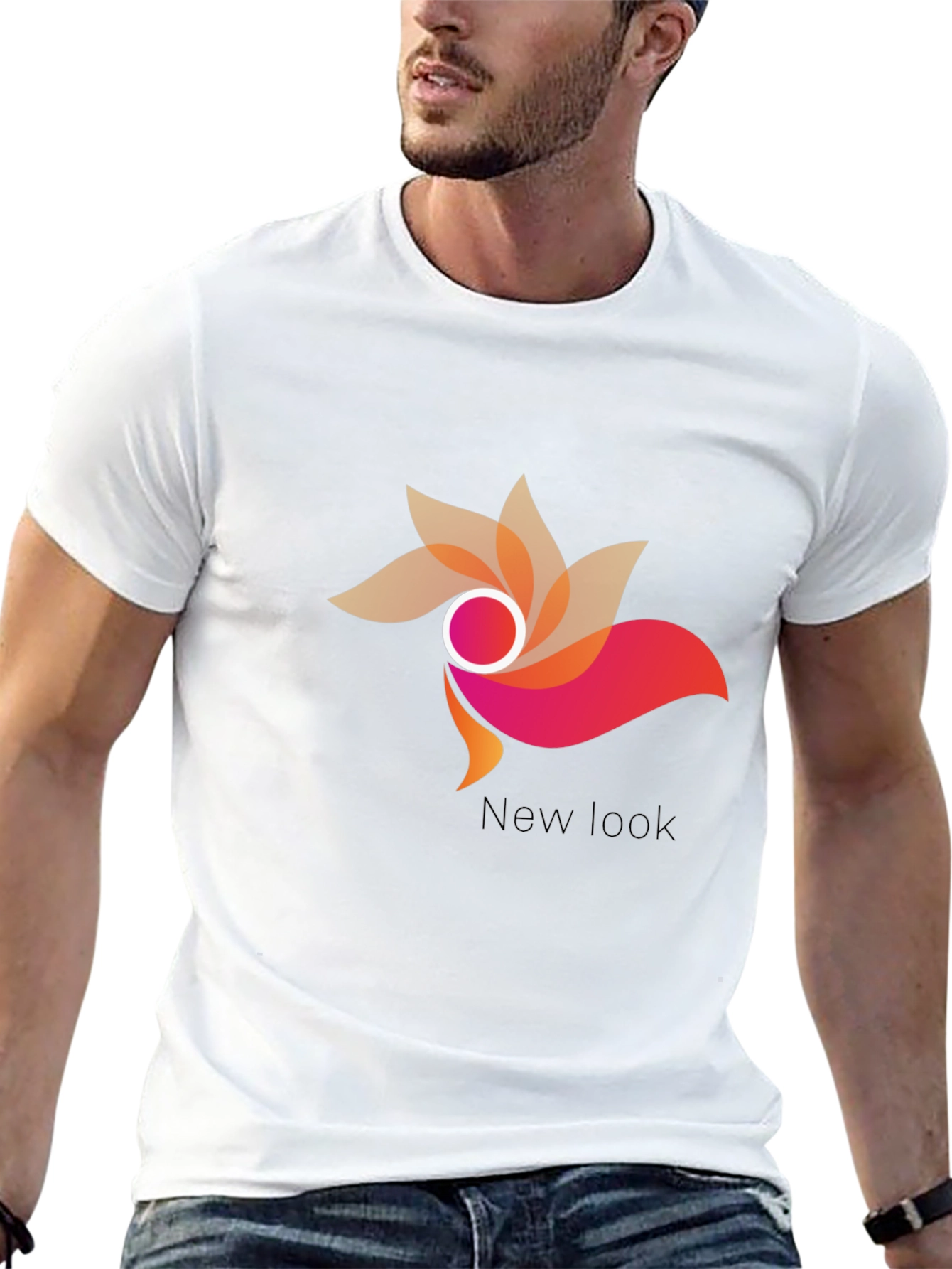Stylish Black T-Shirt with Modern Graphic