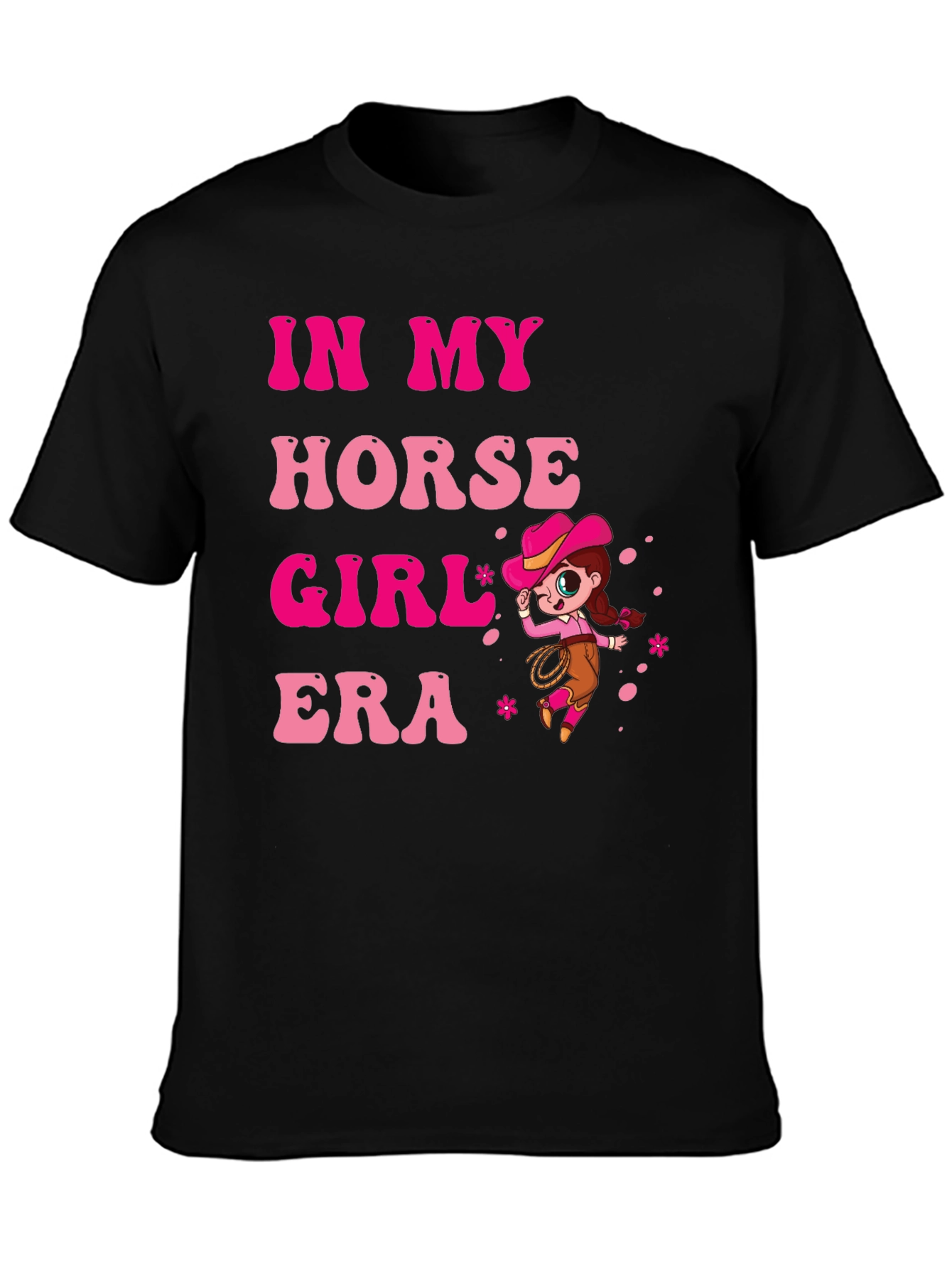 In My Horse Girl Era Black T-Shirt