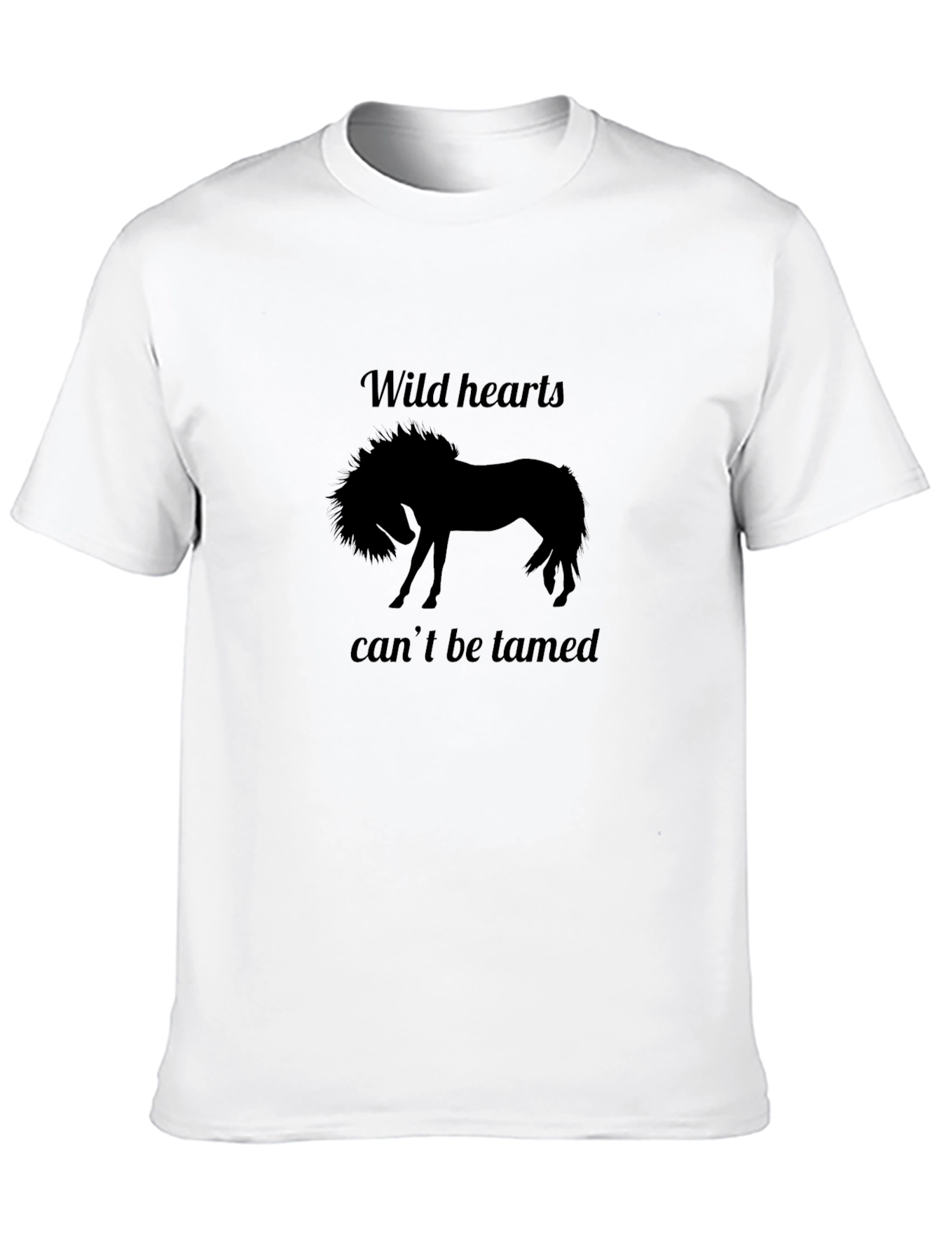 Wild Hearts Horse Graphic Tee - Black