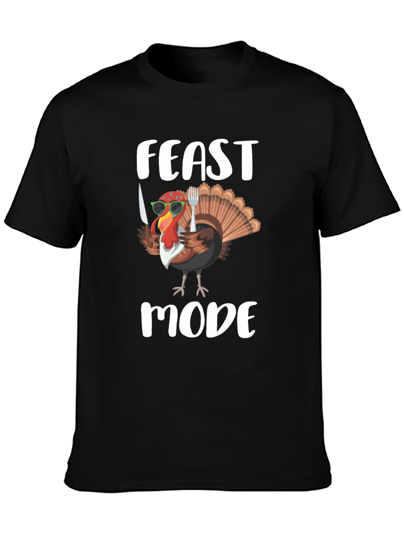 Feast Mode Turkey Graphic Tee - Thanksgiving Apparel