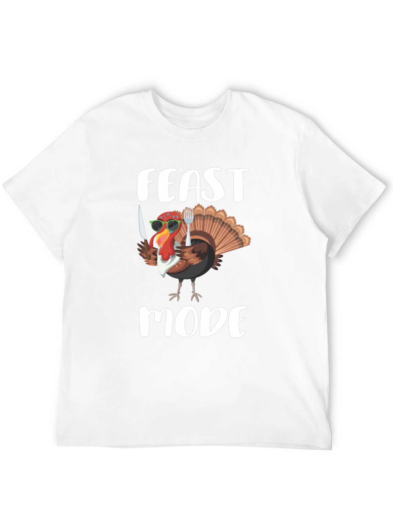 Feast Mode Turkey Graphic Tee - Thanksgiving Apparel