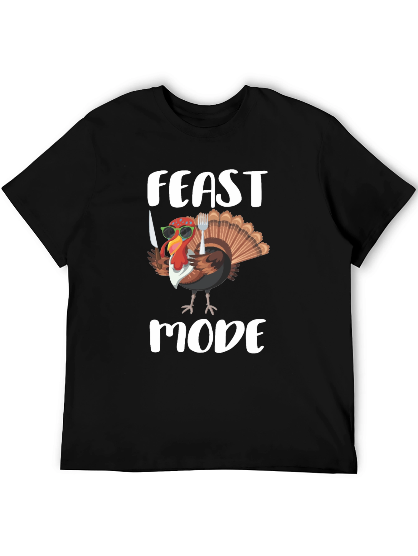 Feast Mode Turkey Graphic Tee - Thanksgiving Apparel