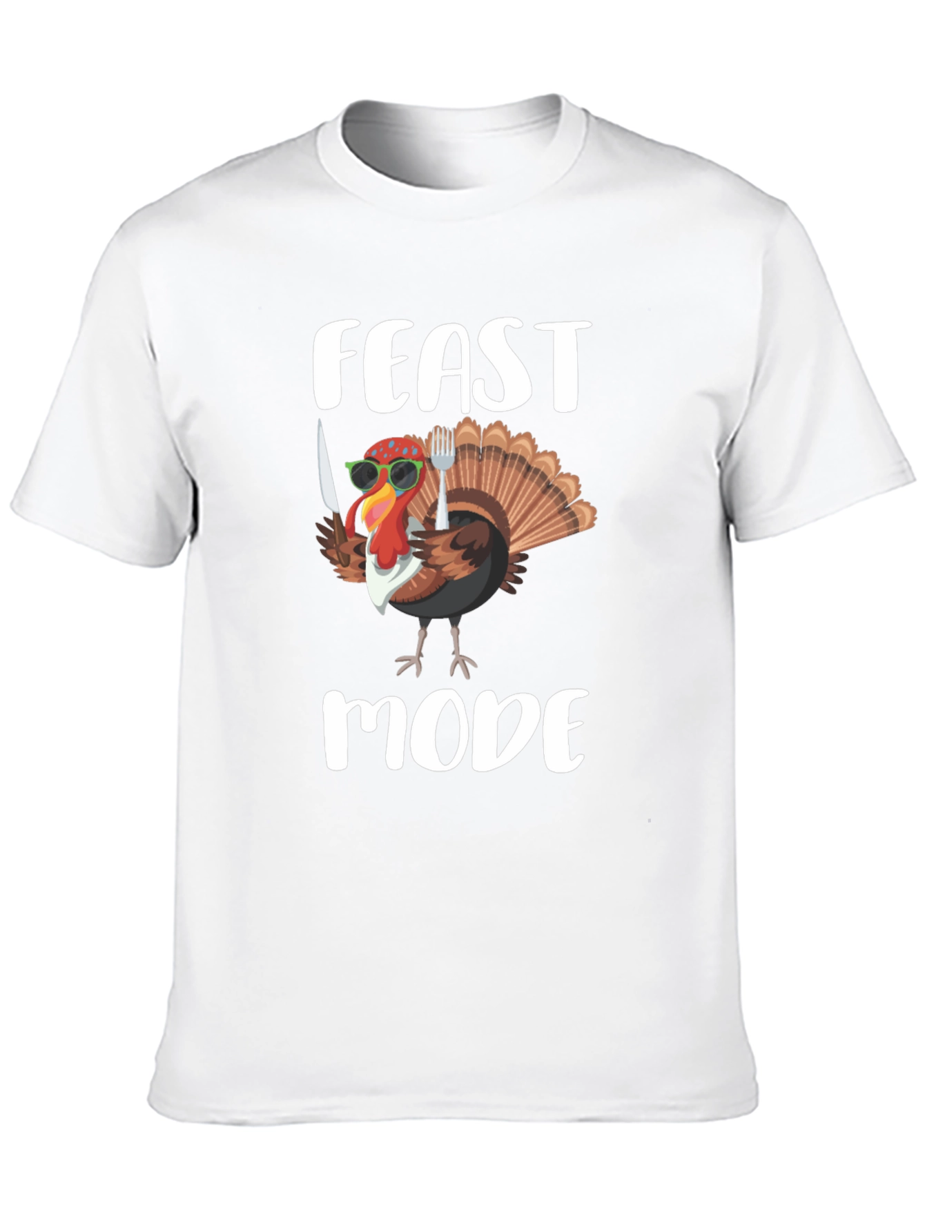 Feast Mode Turkey Graphic Tee - Thanksgiving Apparel
