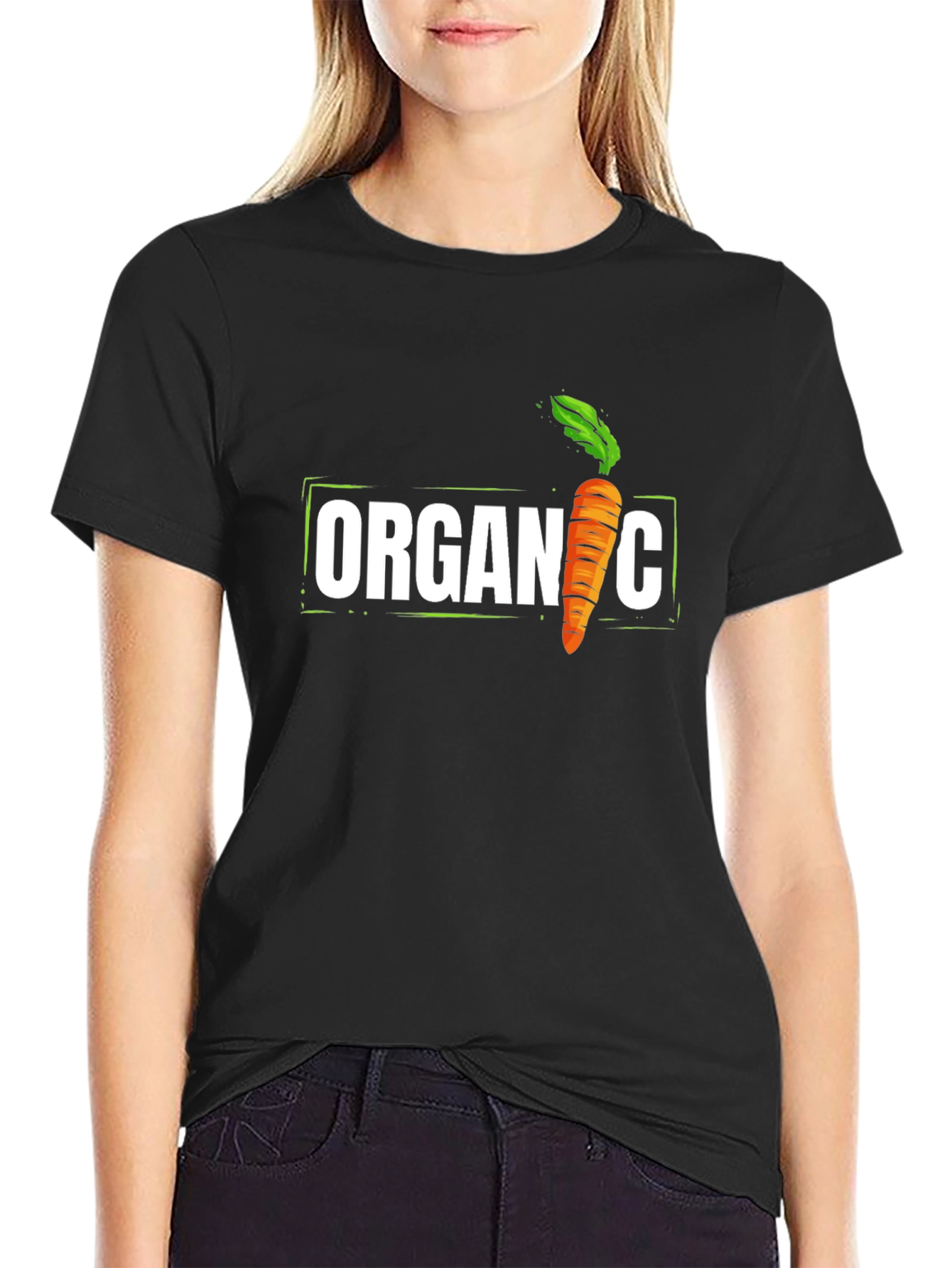 Organic Carrot Graphic T-Shirt - Fresh & Fun!