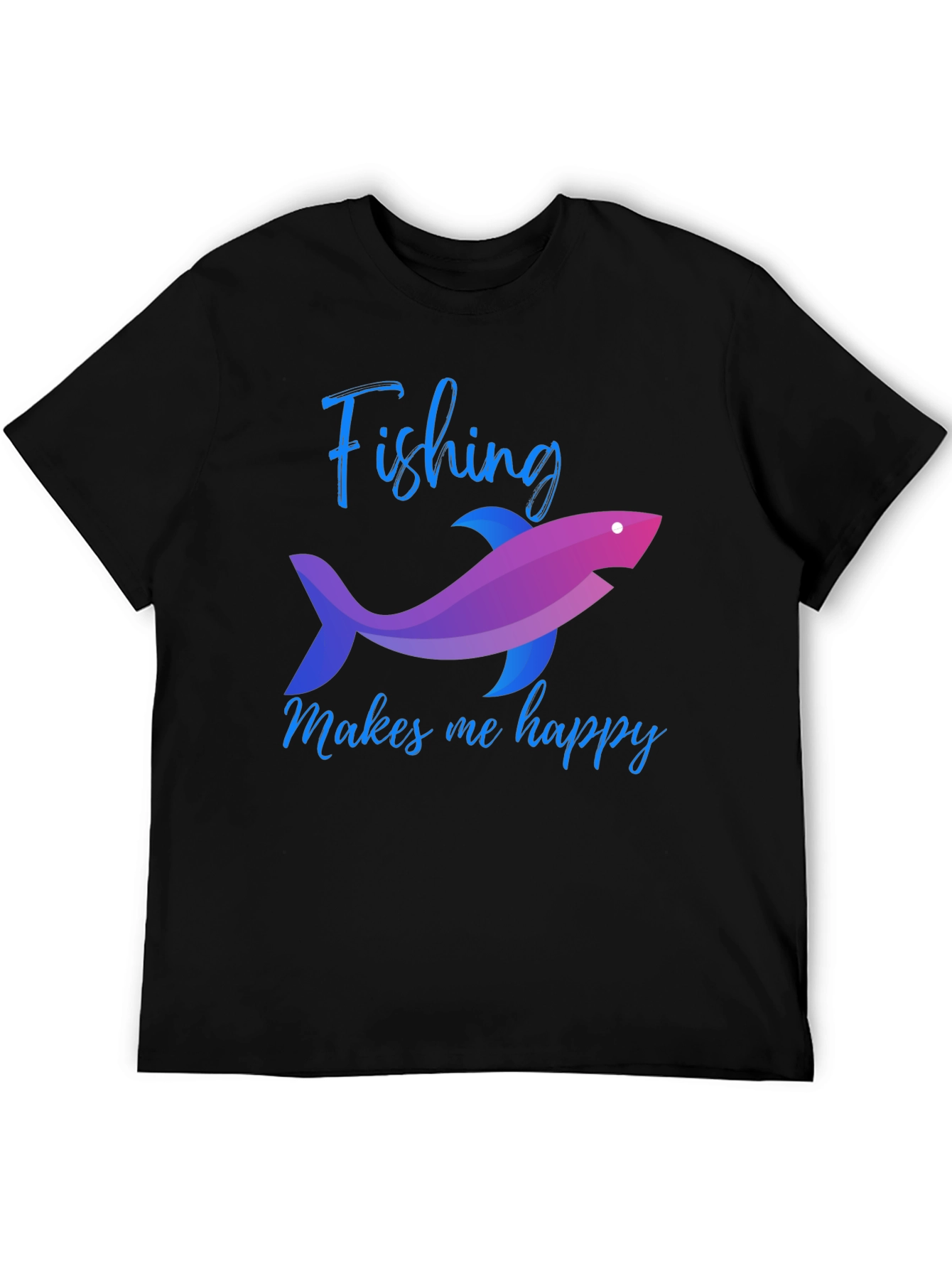 Fishing Makes Me Happy Graphic Tee