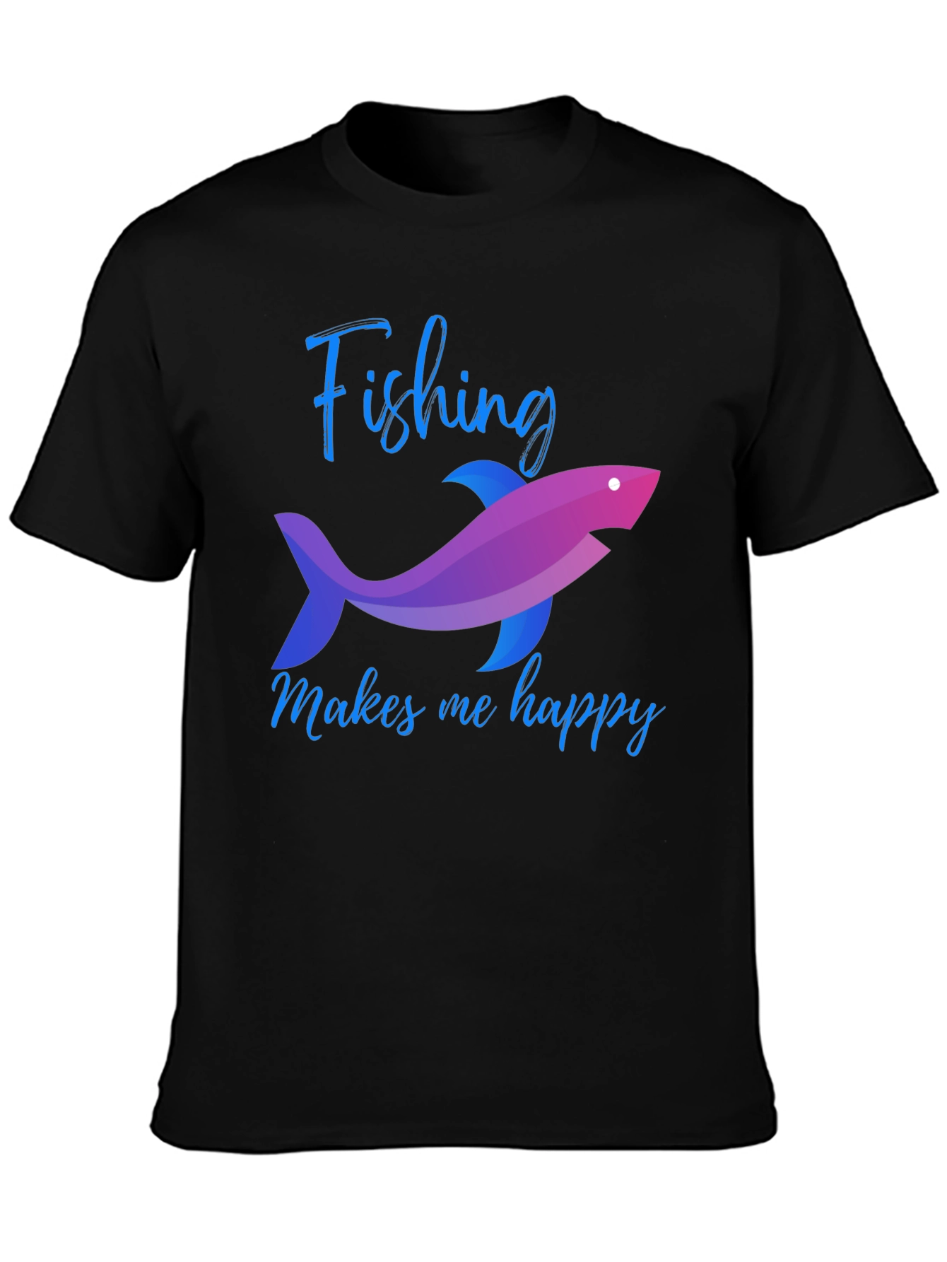 Fishing Makes Me Happy Graphic Tee