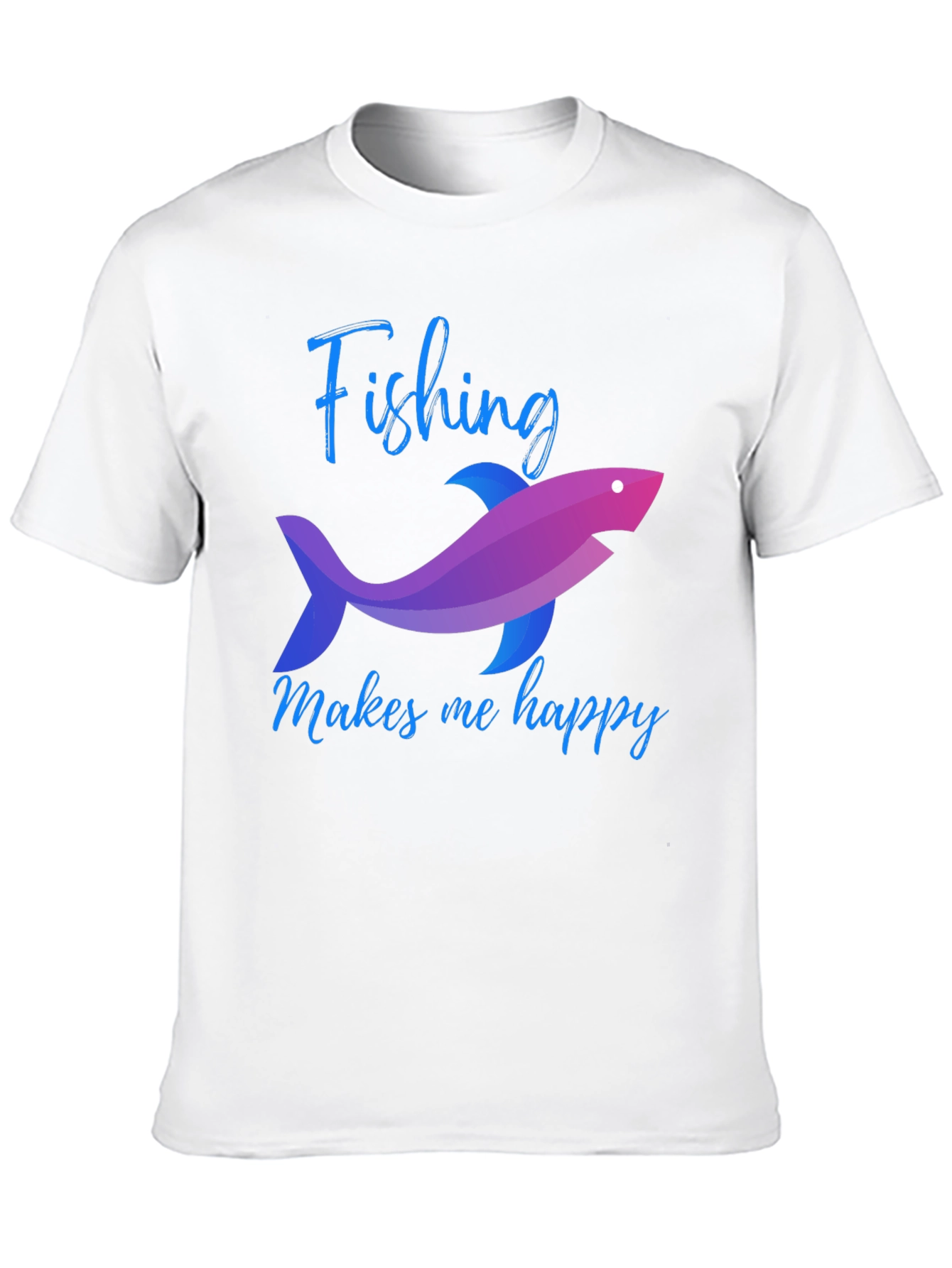 Fishing Makes Me Happy Graphic Tee