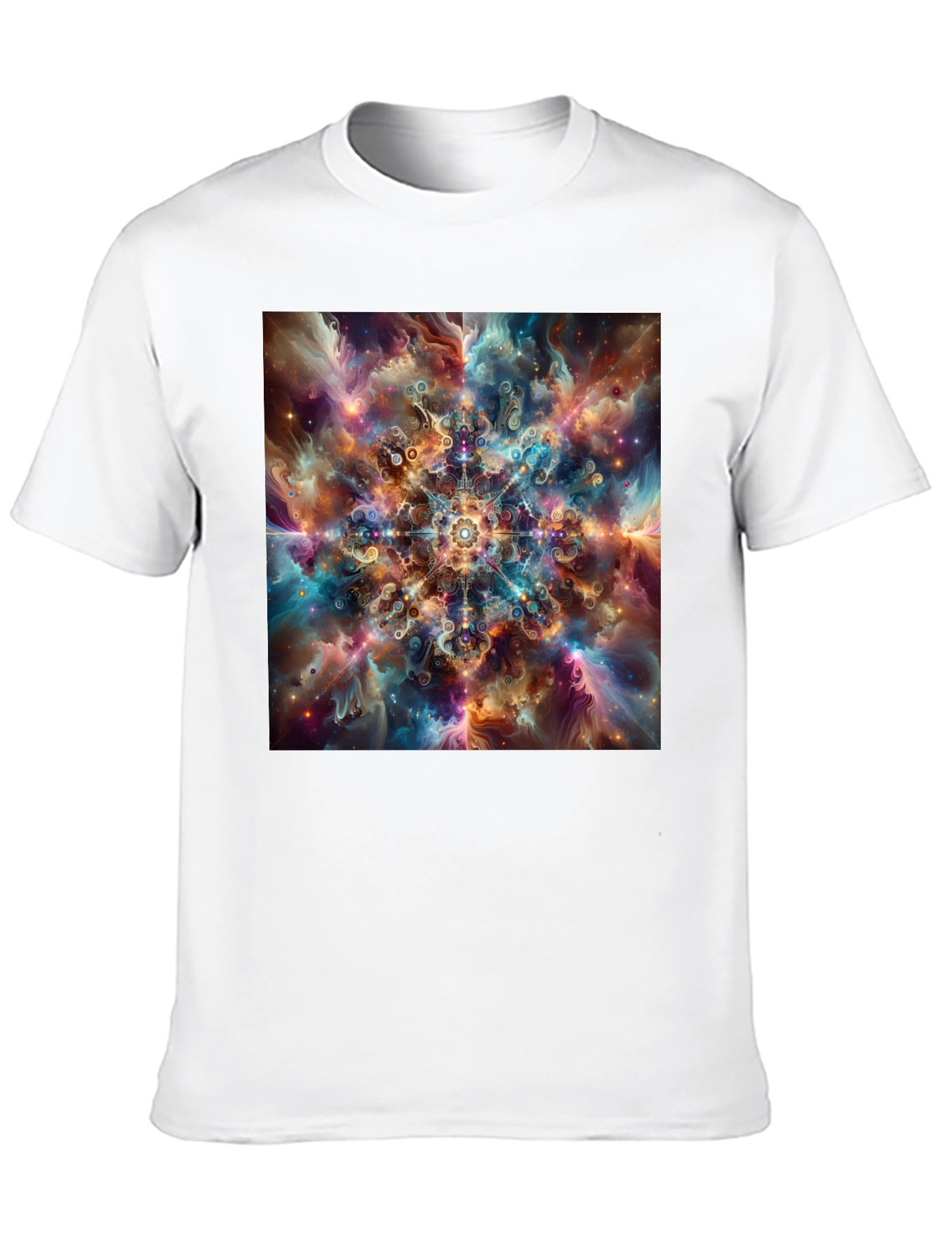 Celestial Mandala Graphic Tee - Cosmic Design