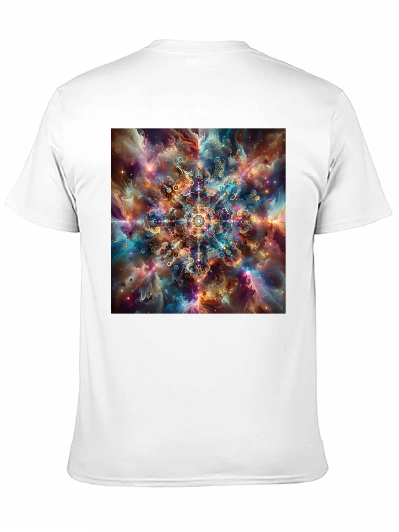 Celestial Mandala Graphic Tee - Cosmic Design