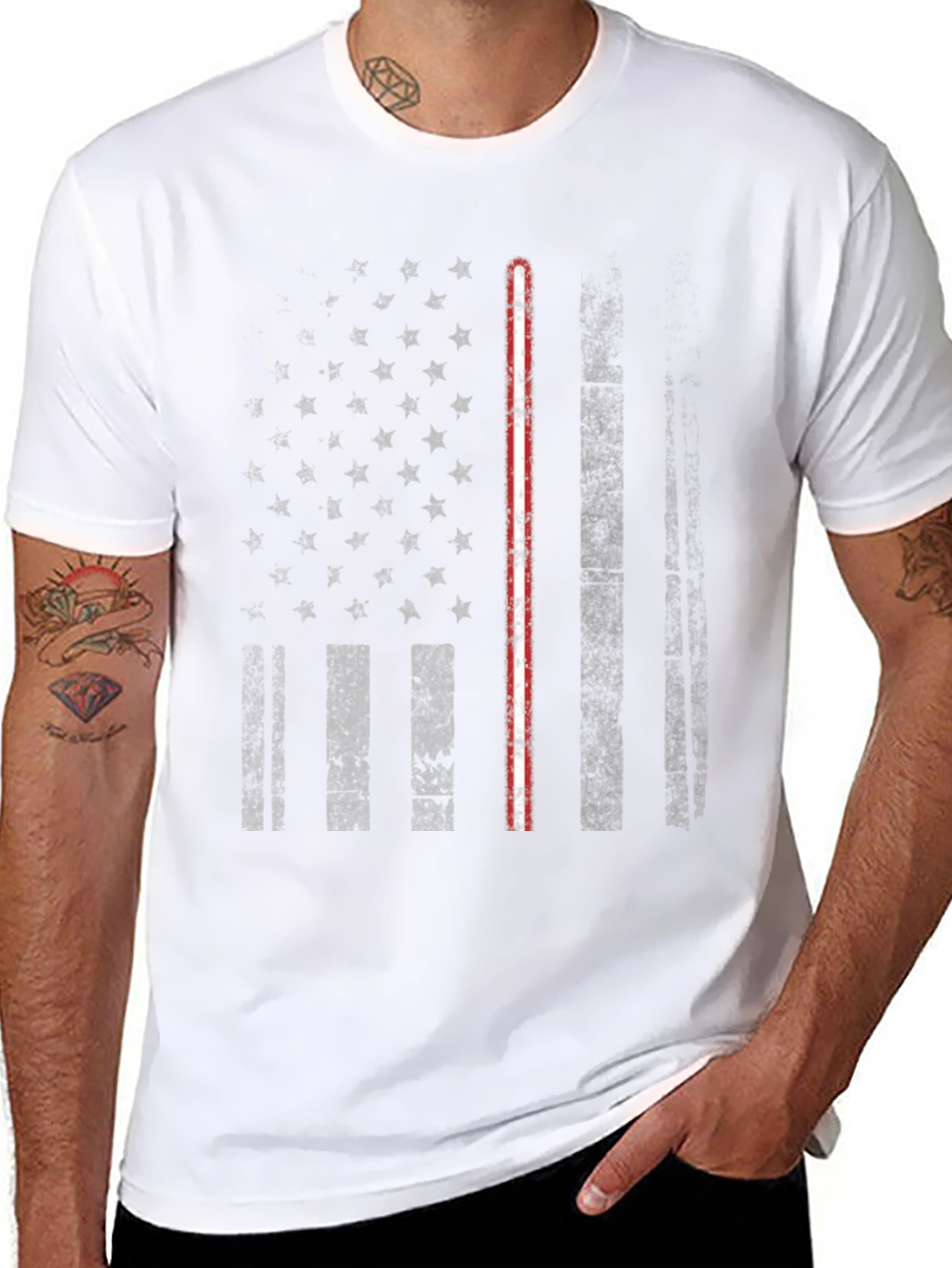 Thin Red Line American Flag T-Shirt