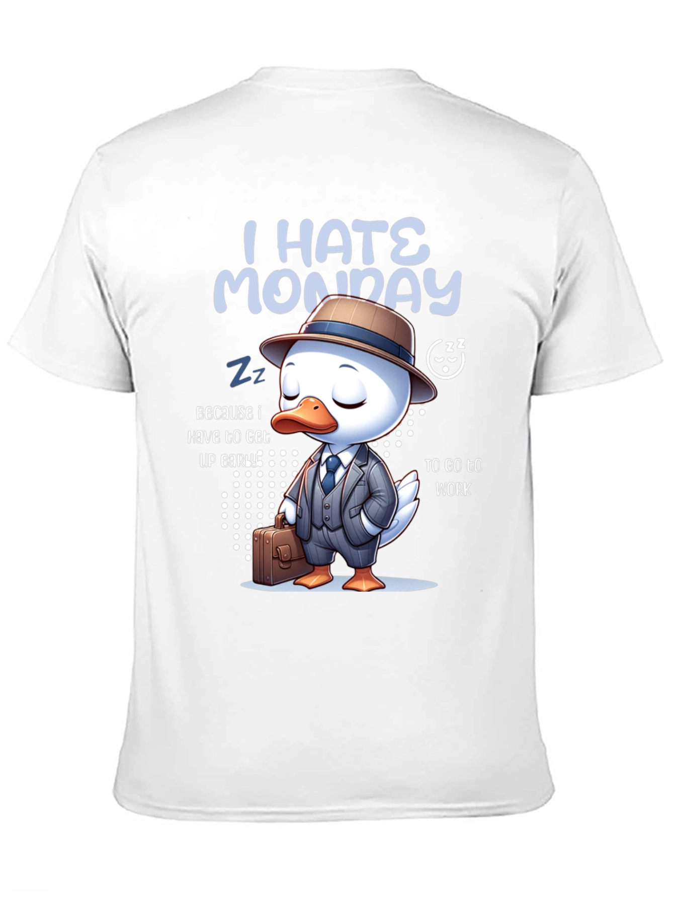I Hate Monday T-Shirt with Business Duck Design