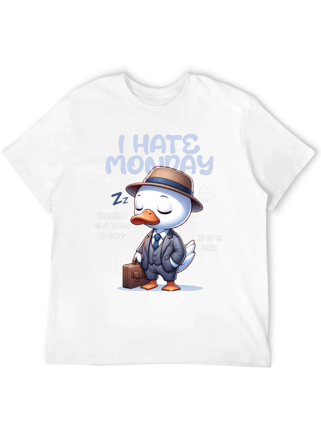 I Hate Monday T-Shirt with Business Duck Design