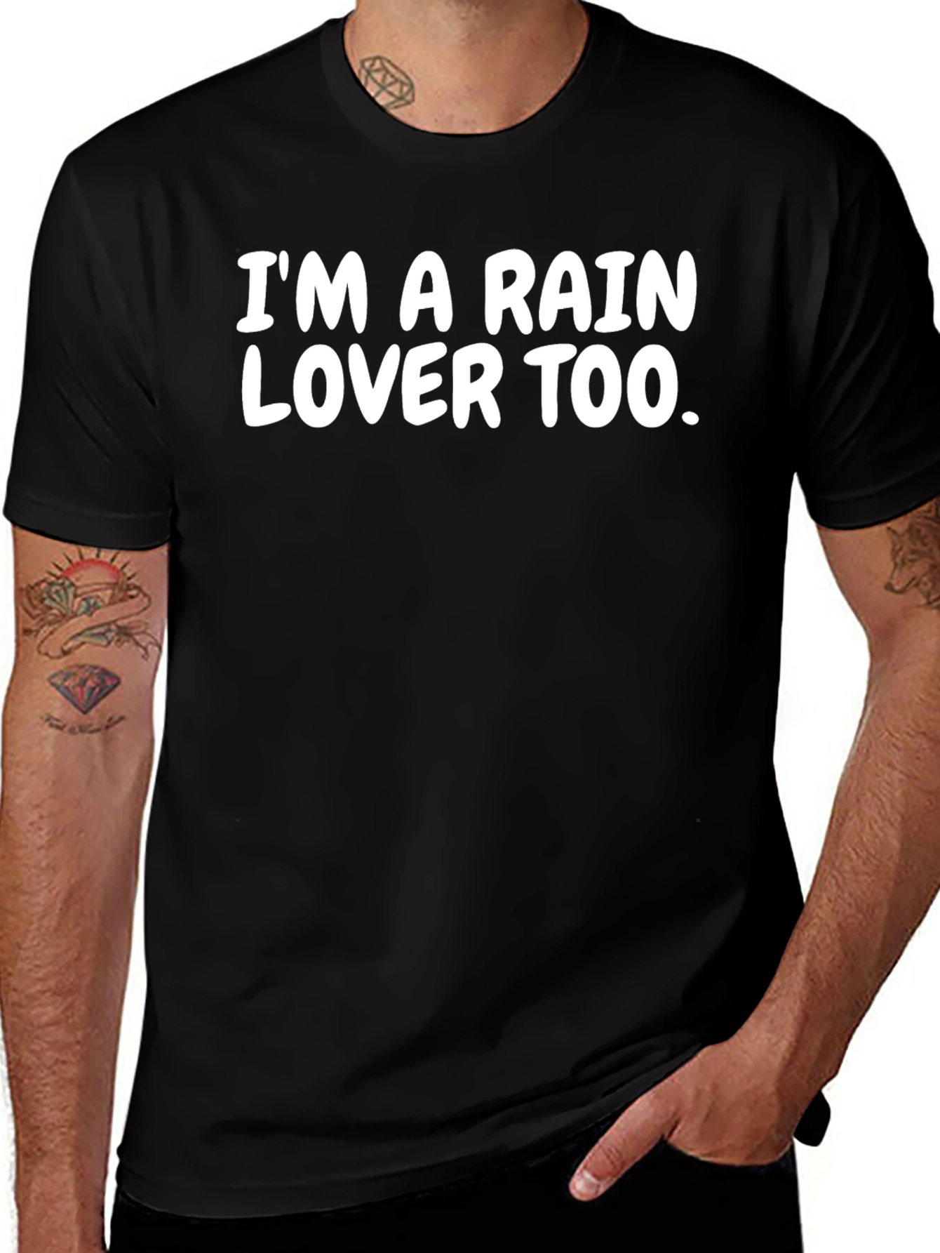 Im A Rain Lover Too Black T-Shirt