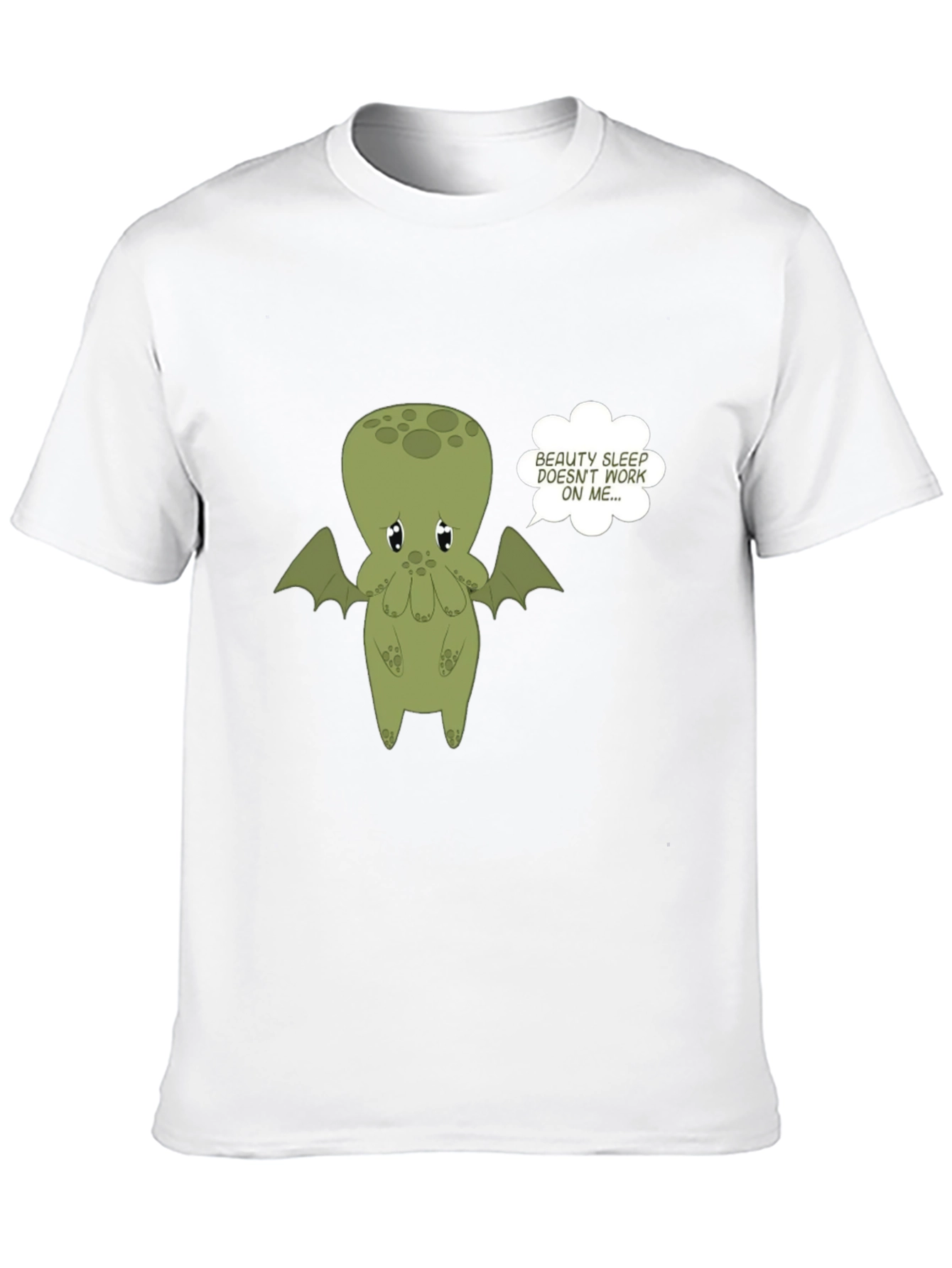 Cute Cthulhu Beauty Sleep Graphic Tee - Black