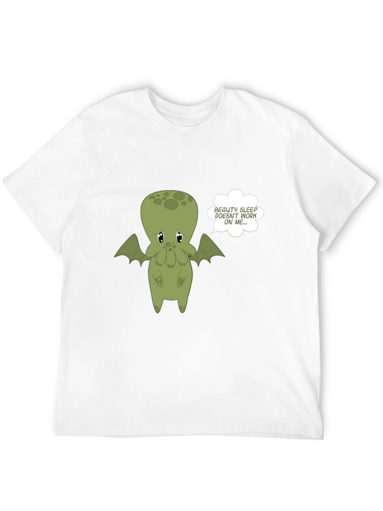 Cute Cthulhu Beauty Sleep Graphic Tee - Black