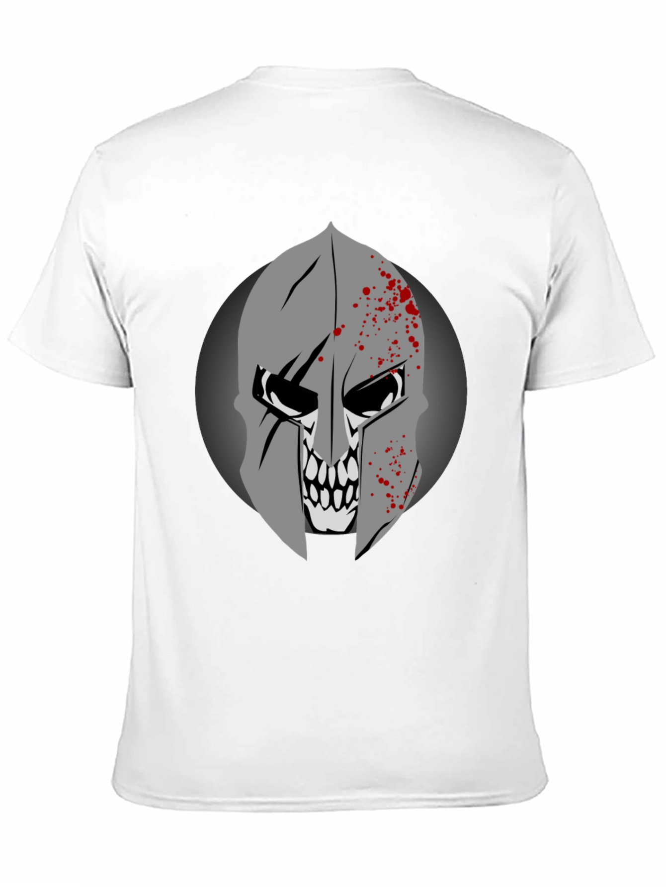 Spartan Skull Graphic Tee - Black Cotton T-Shirt