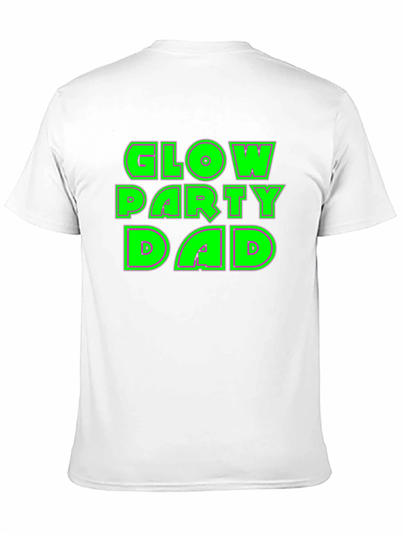 Glow Party Dad T-Shirt - Neon Green Print