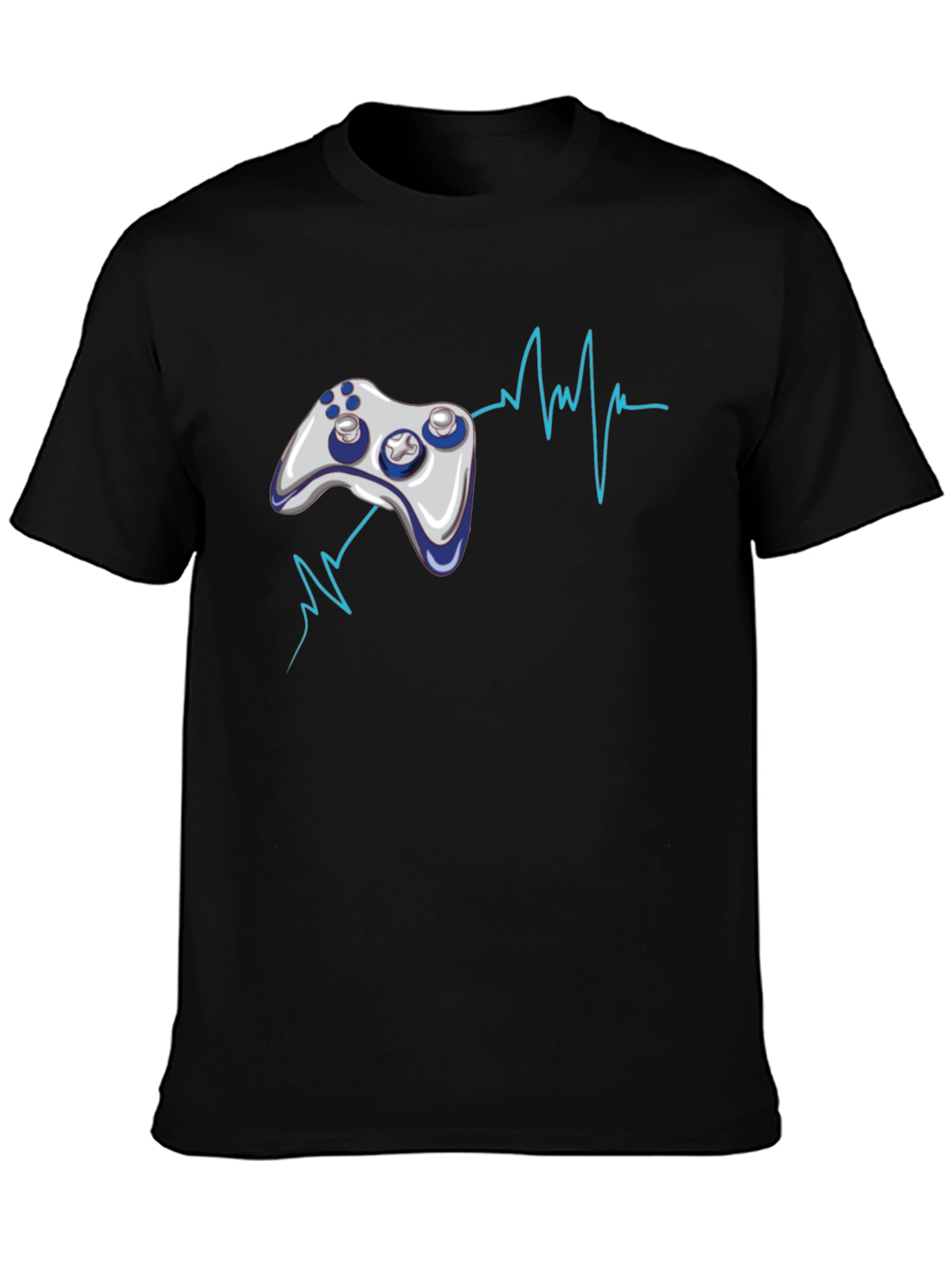 Gamer Heartbeat T-Shirt - Black