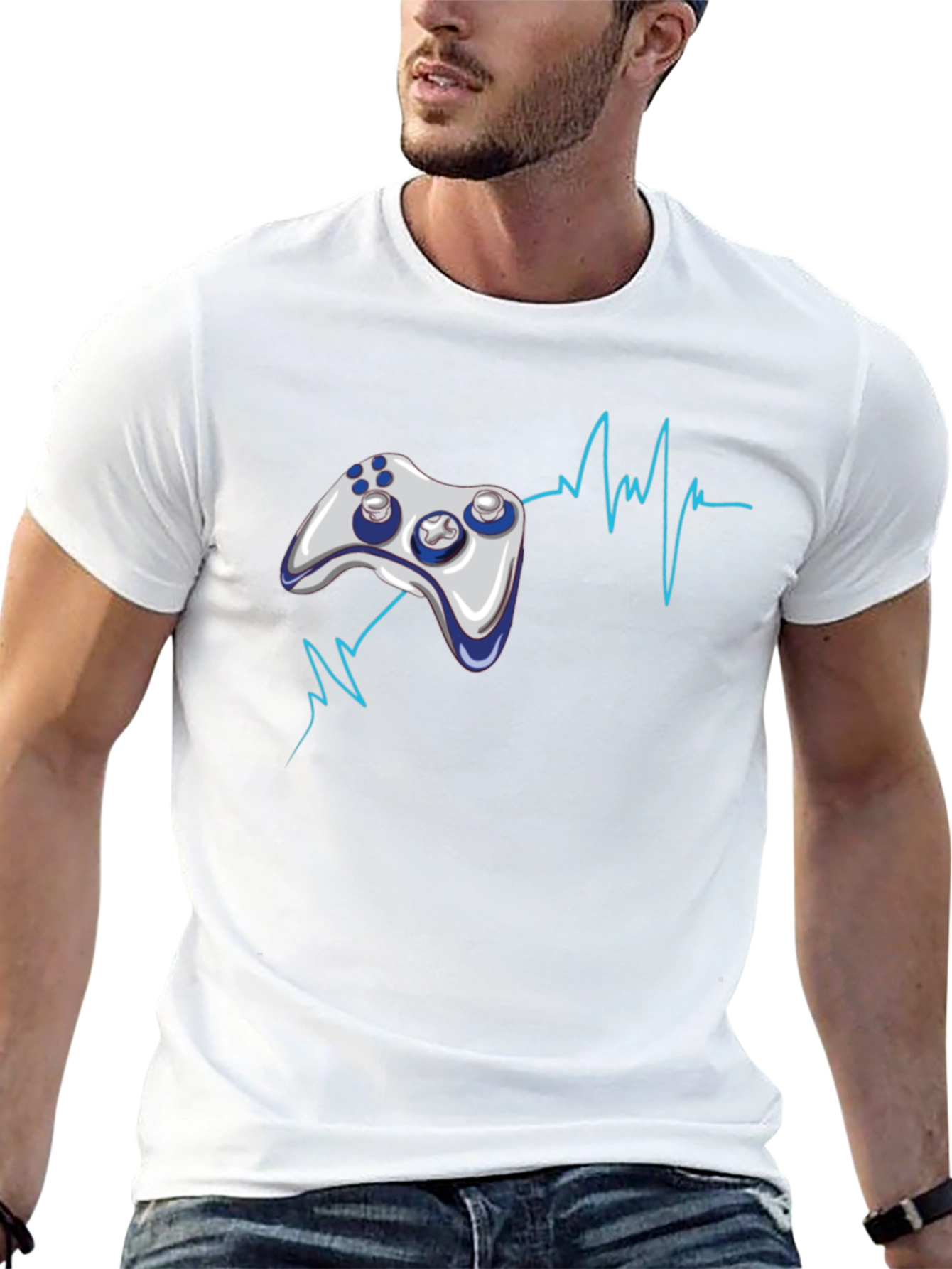 Gamer Heartbeat T-Shirt - Black