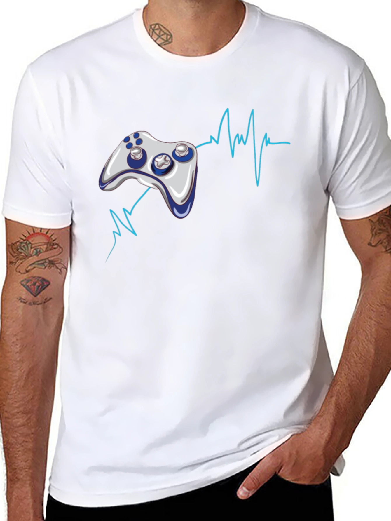 Gamer Heartbeat T-Shirt - Black
