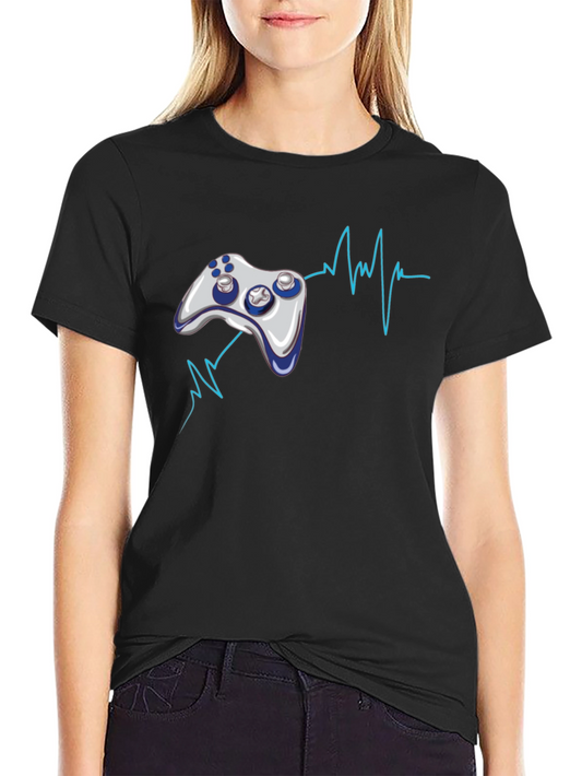Gamer Heartbeat T-Shirt - Black