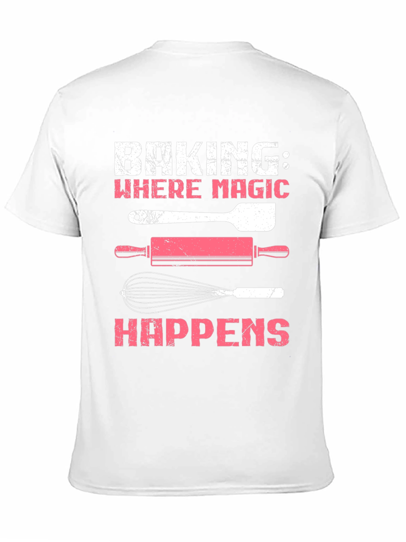 Baking Magic T-Shirt: Spatula Rolling Pin & Whisk Design