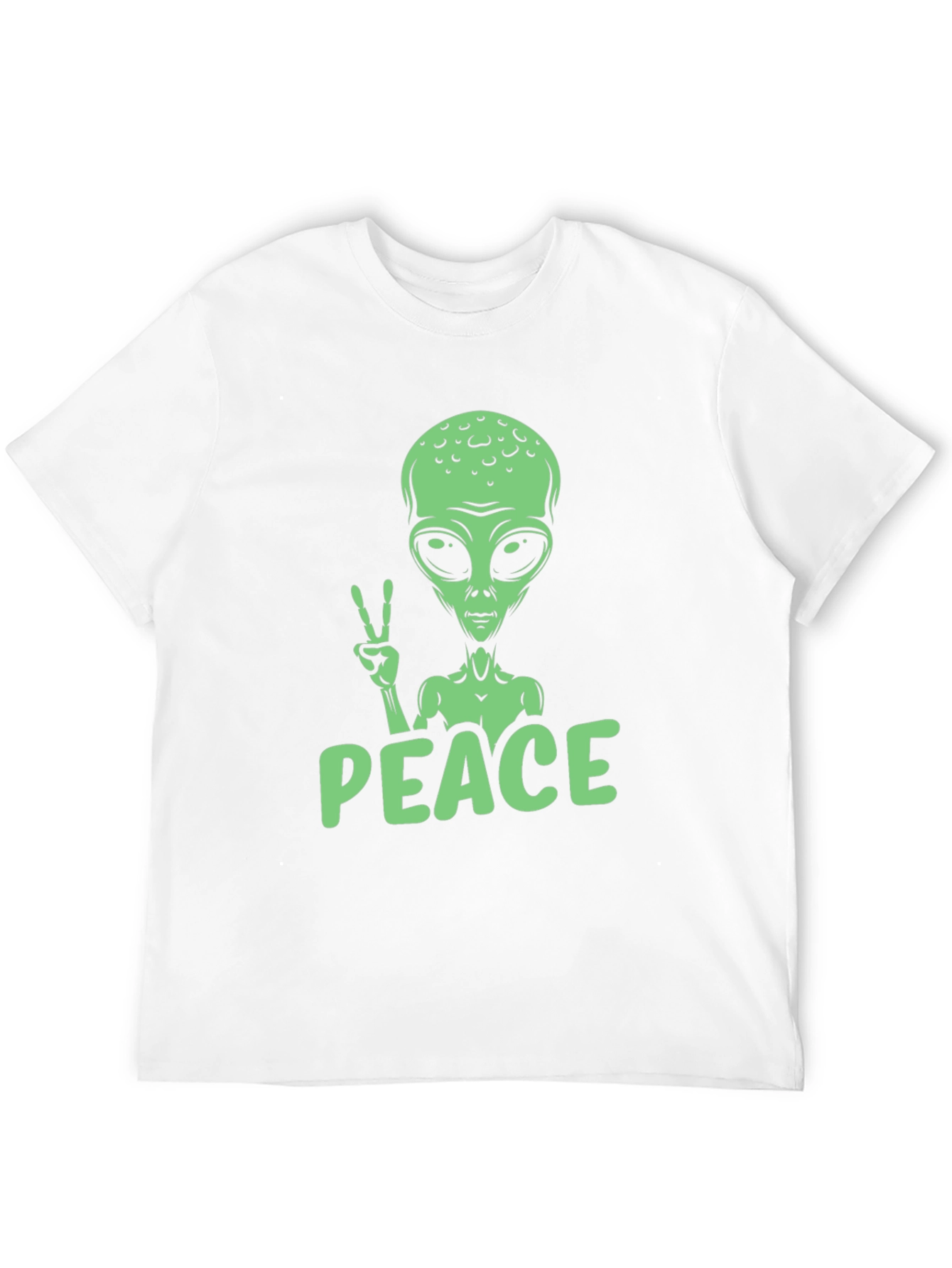 Alien Peace Sign T-Shirt - Black