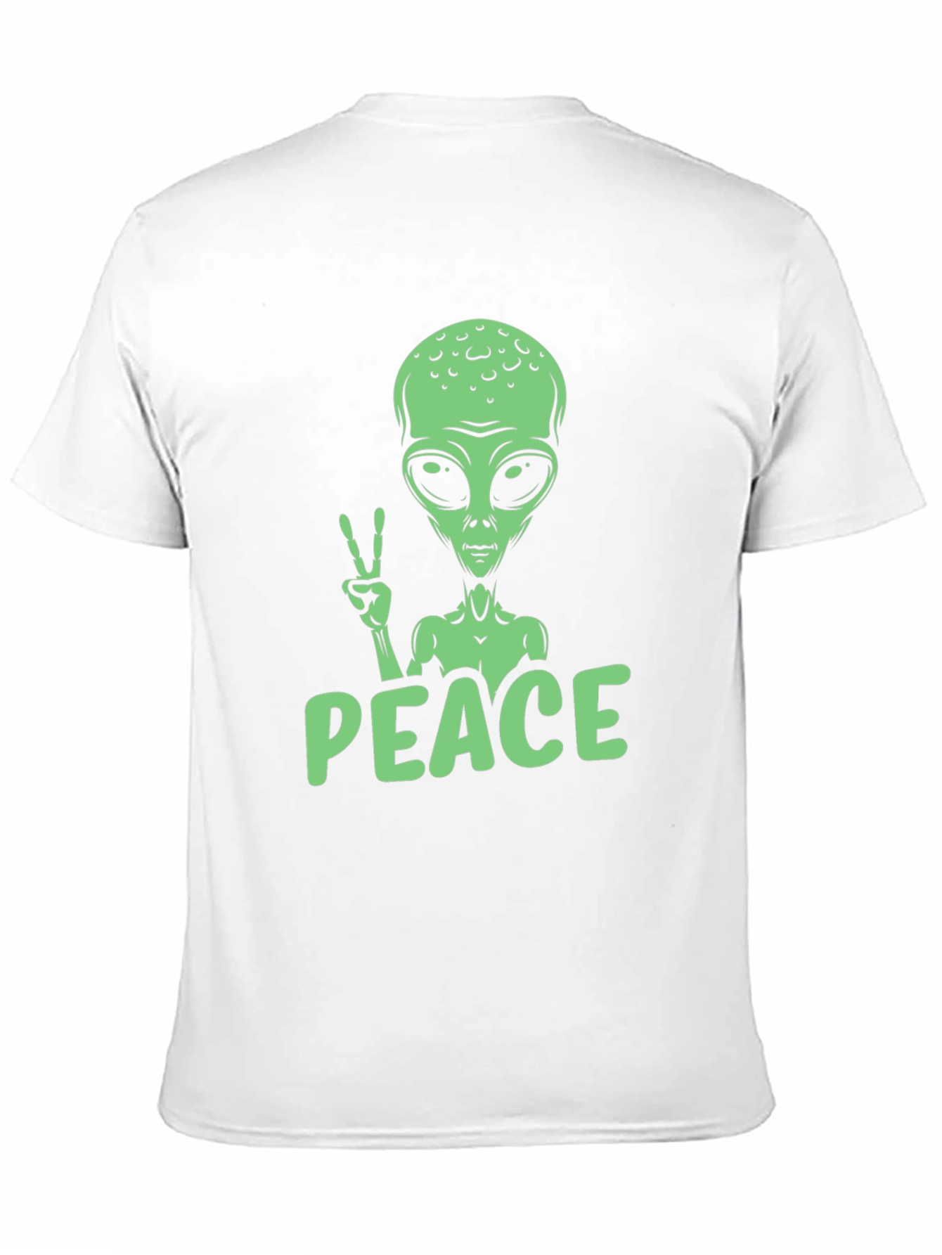 Alien Peace Sign T-Shirt - Black