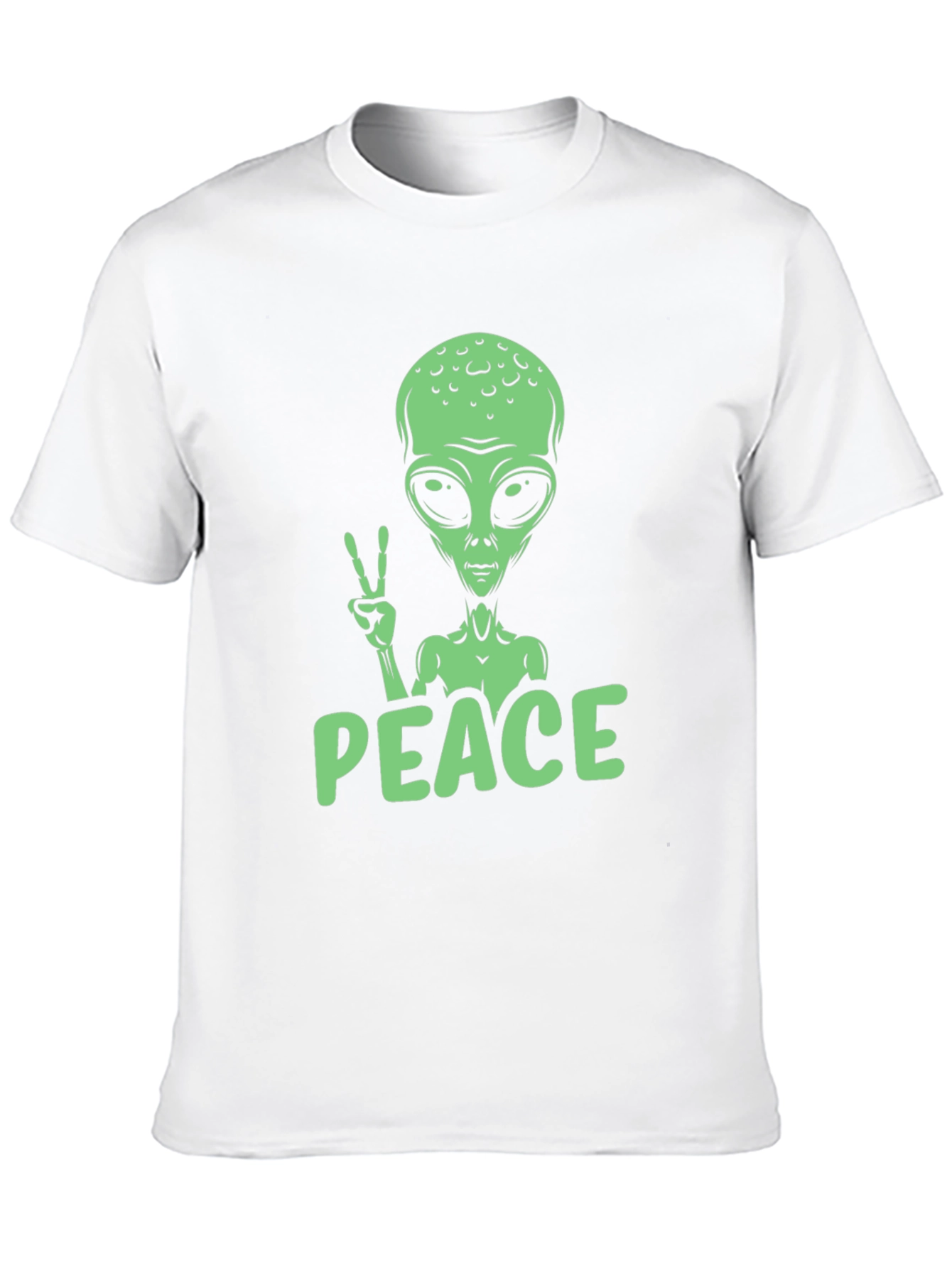 Alien Peace Sign T-Shirt - Black
