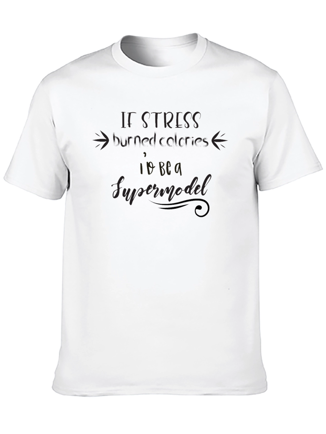 Funny Sarcastic Supermodel Black Graphic T-Shirt