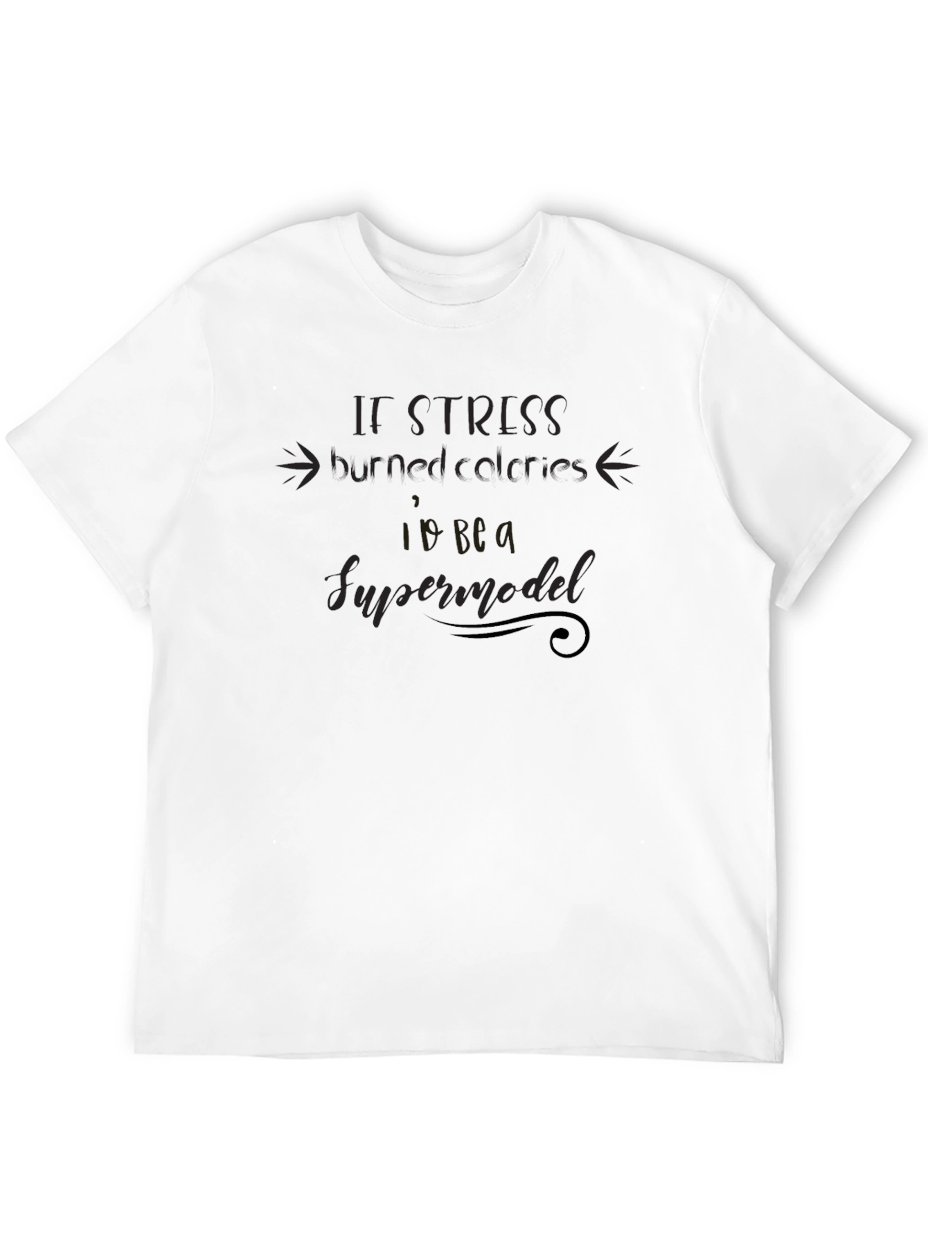 Funny Sarcastic Supermodel Black Graphic T-Shirt