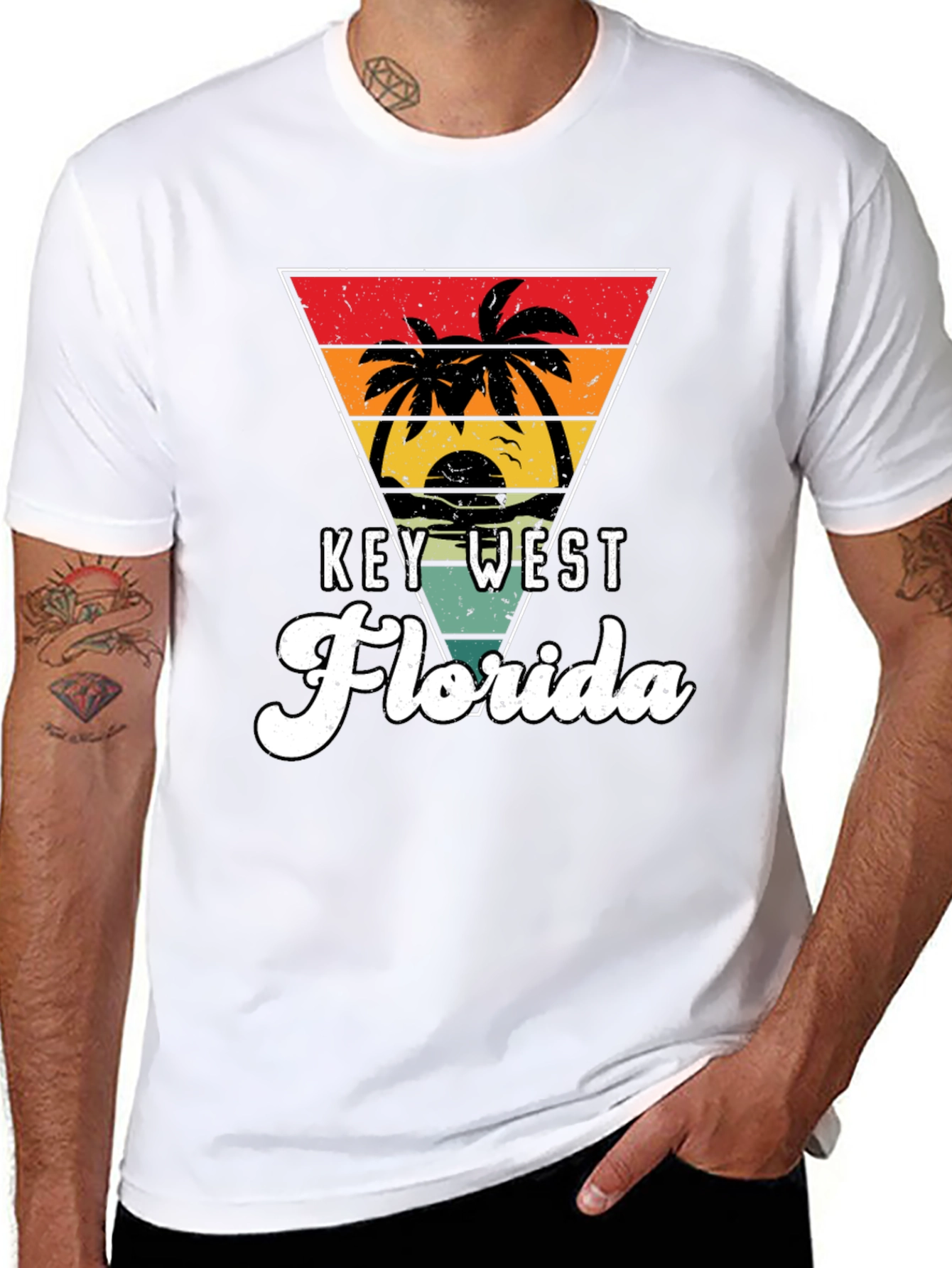 Key West Florida Retro Graphic T-Shirt