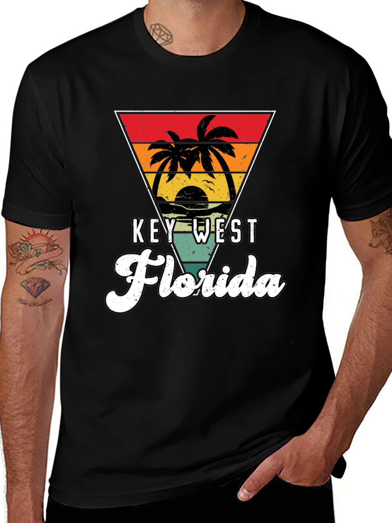 Key West Florida Retro Graphic T-Shirt