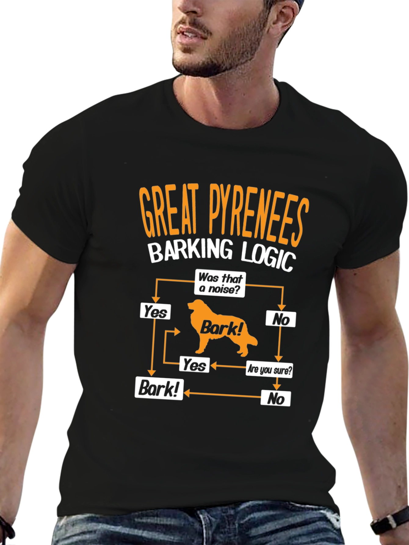 Great Pyrenees Barking Logic T-Shirt - Dog Lover Tee