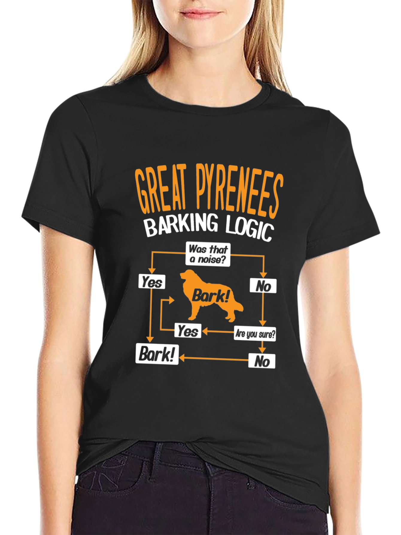 Great Pyrenees Barking Logic T-Shirt - Dog Lover Tee