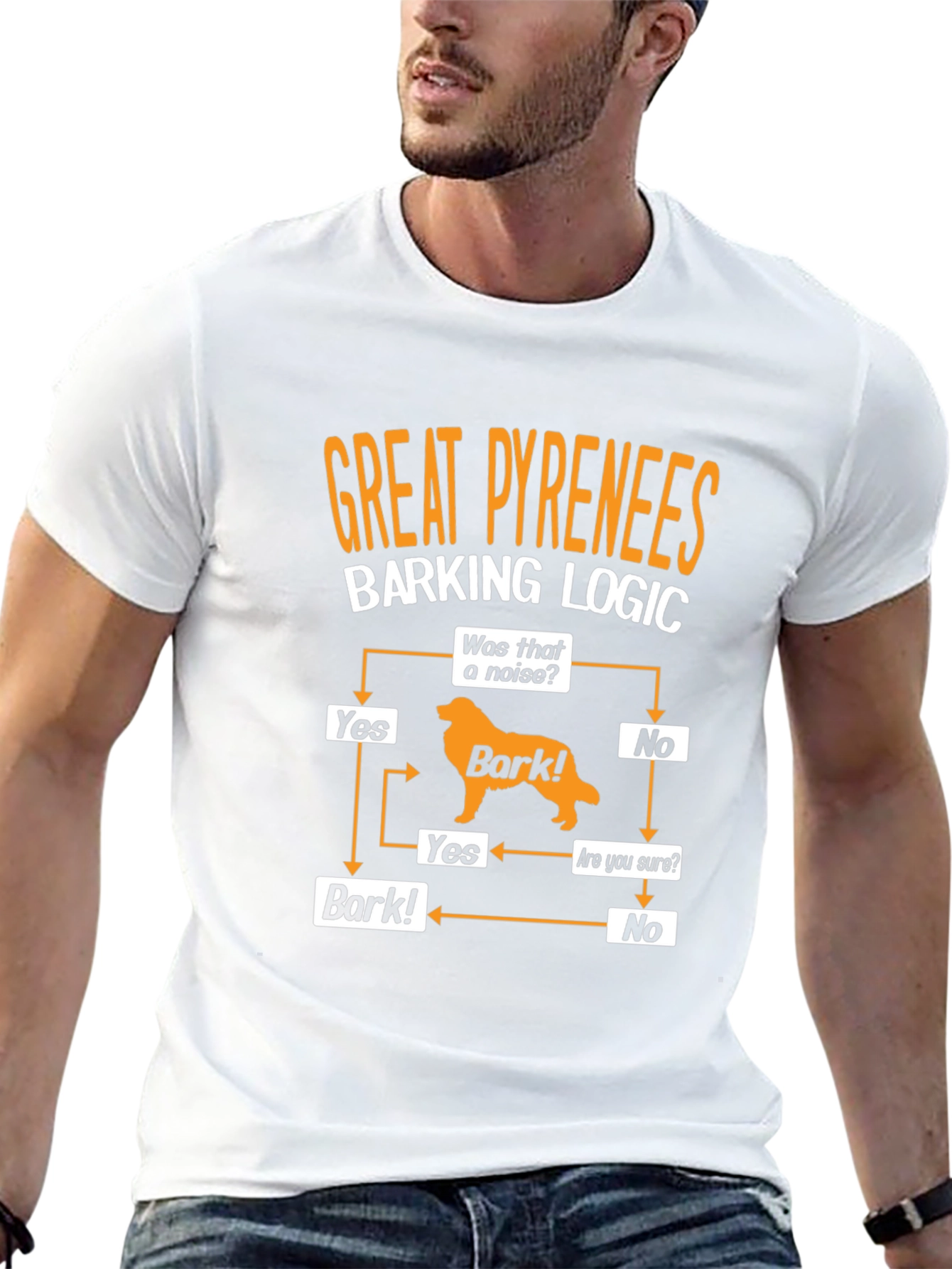 Great Pyrenees Barking Logic T-Shirt - Dog Lover Tee