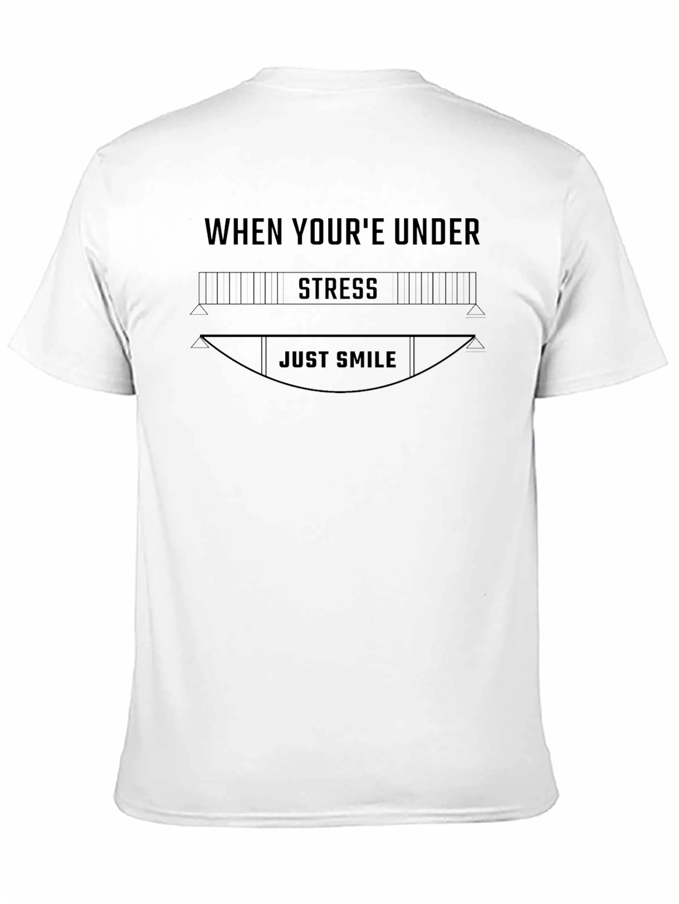 Under Stress Just Smile Graphic Tee - Black