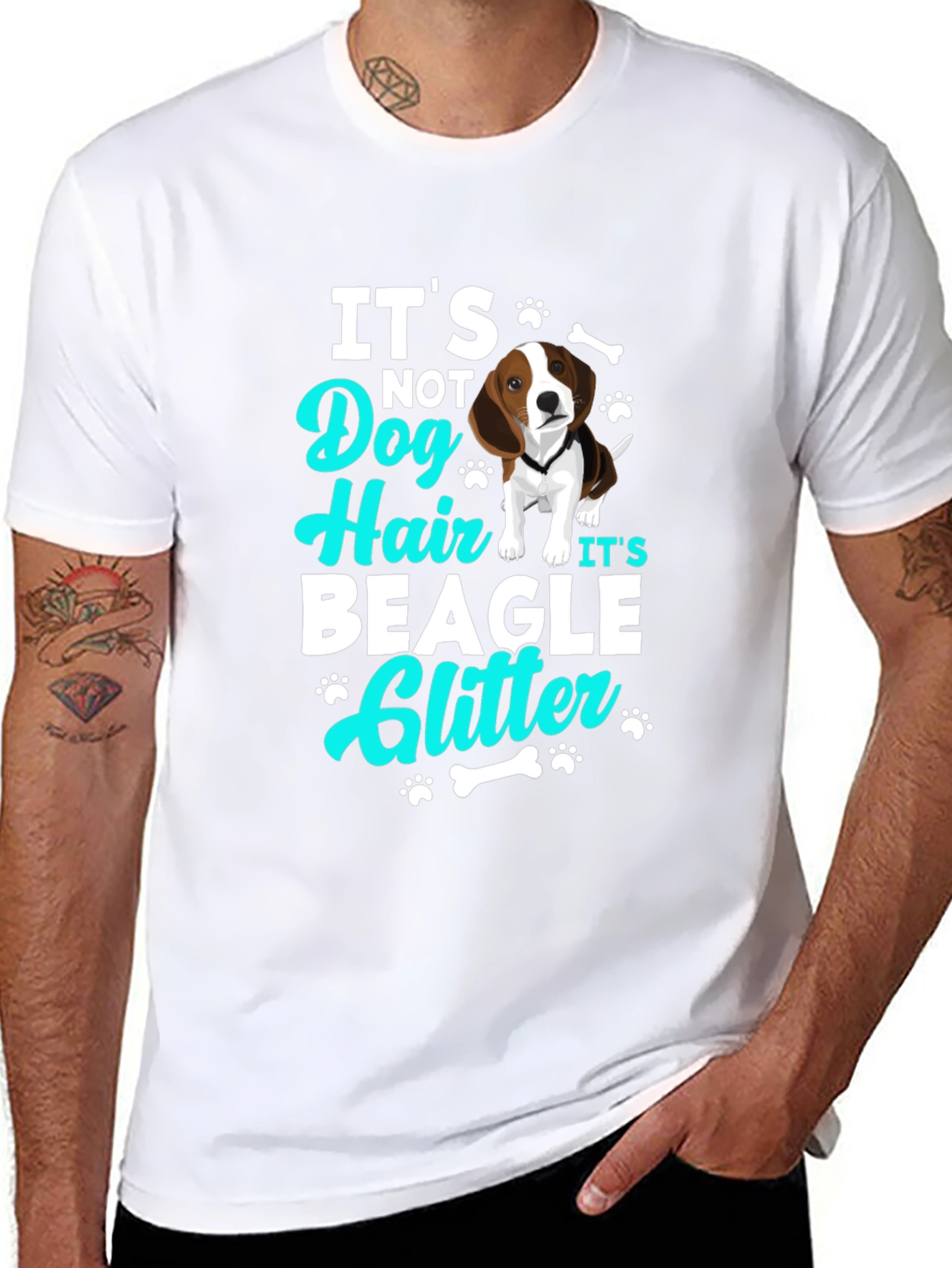 Its Not Dog Hair Its Beagle Glitter T-Shirt