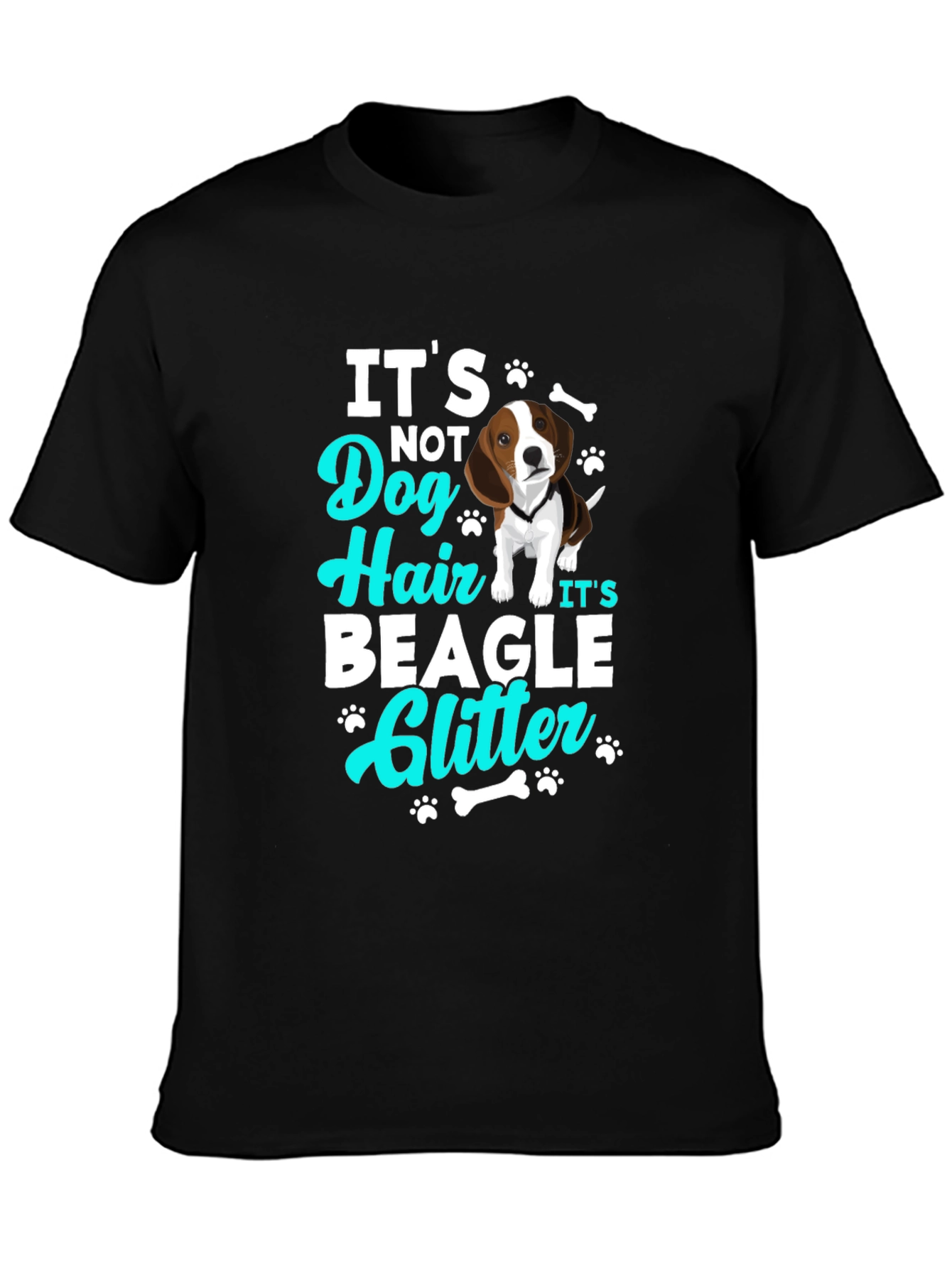 Its Not Dog Hair Its Beagle Glitter T-Shirt