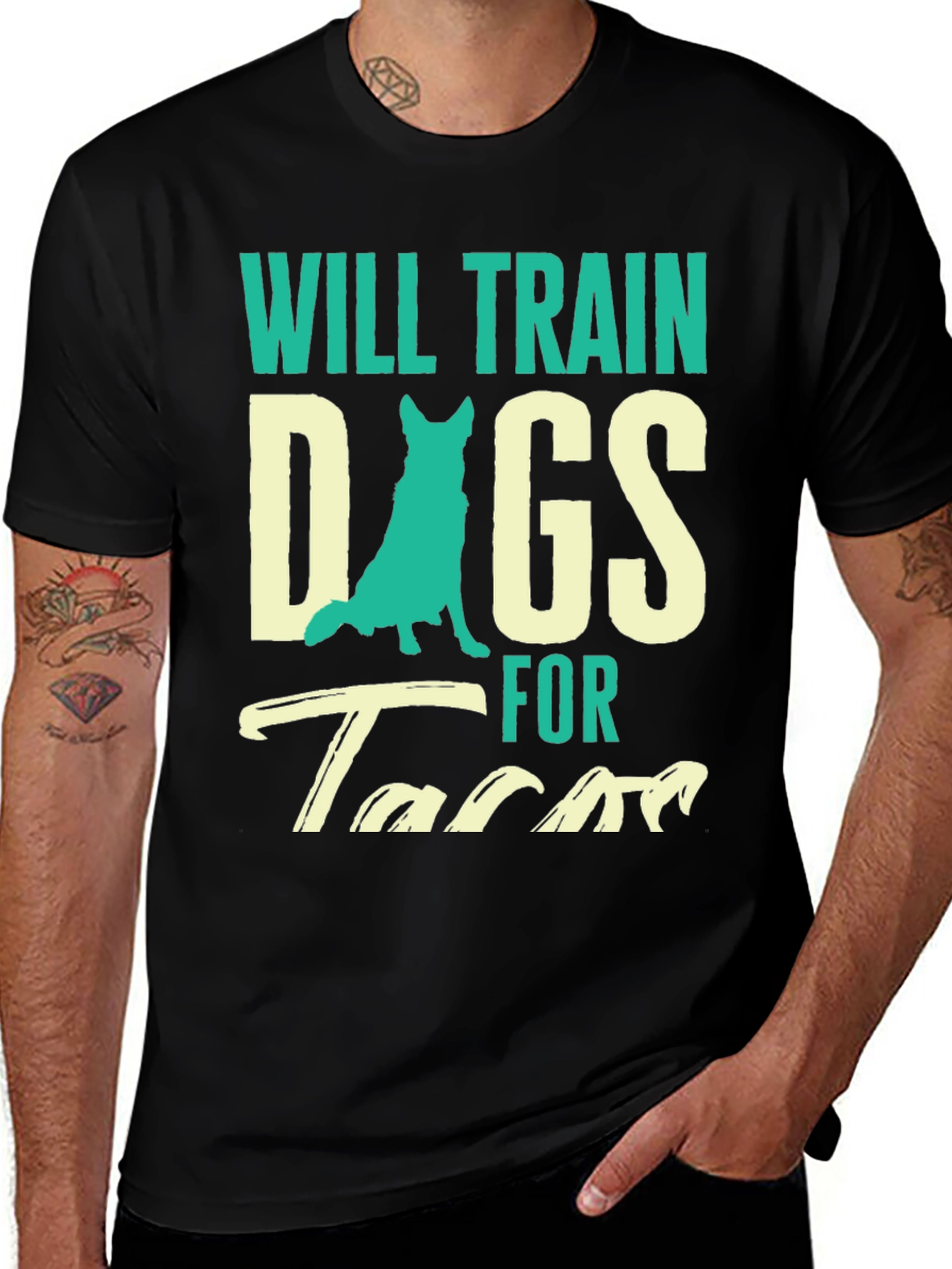 Will Train Dogs for Tacos Graphic Tee
