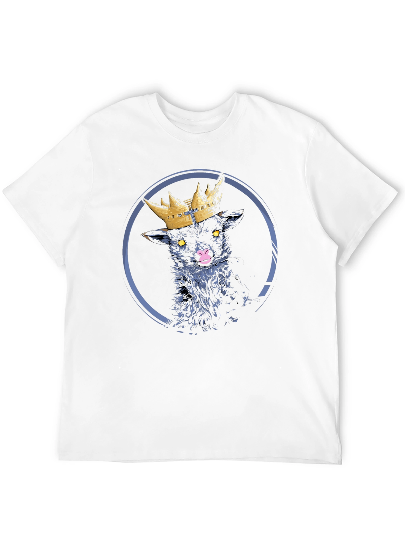 Black Lamb King Graphic Tee - Unique Design