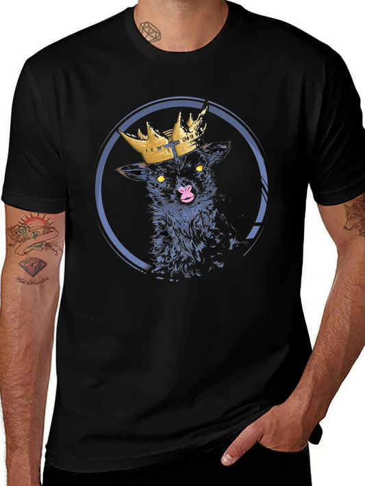 Black Lamb King Graphic Tee - Unique Design