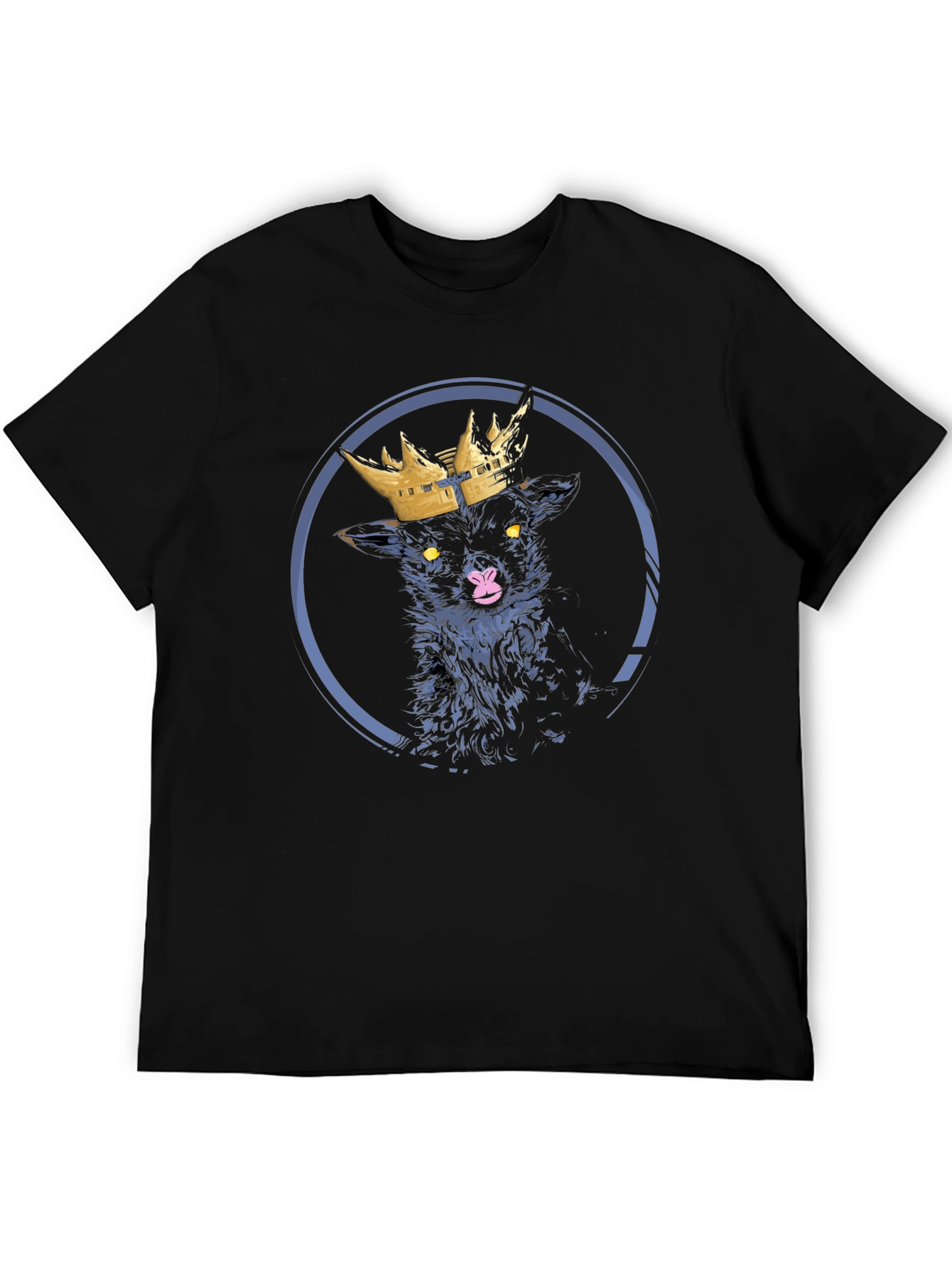 Black Lamb King Graphic Tee - Unique Design