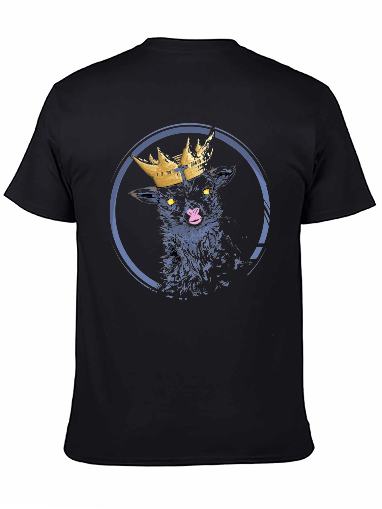 Black Lamb King Graphic Tee - Unique Design