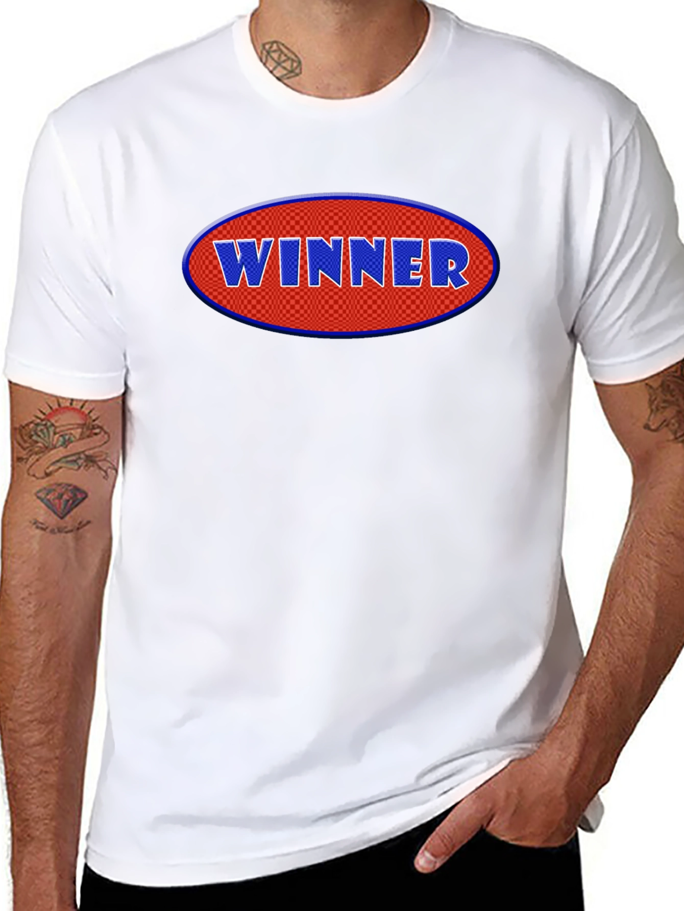 Winner Graphic Tee - Black Cotton T-Shirt