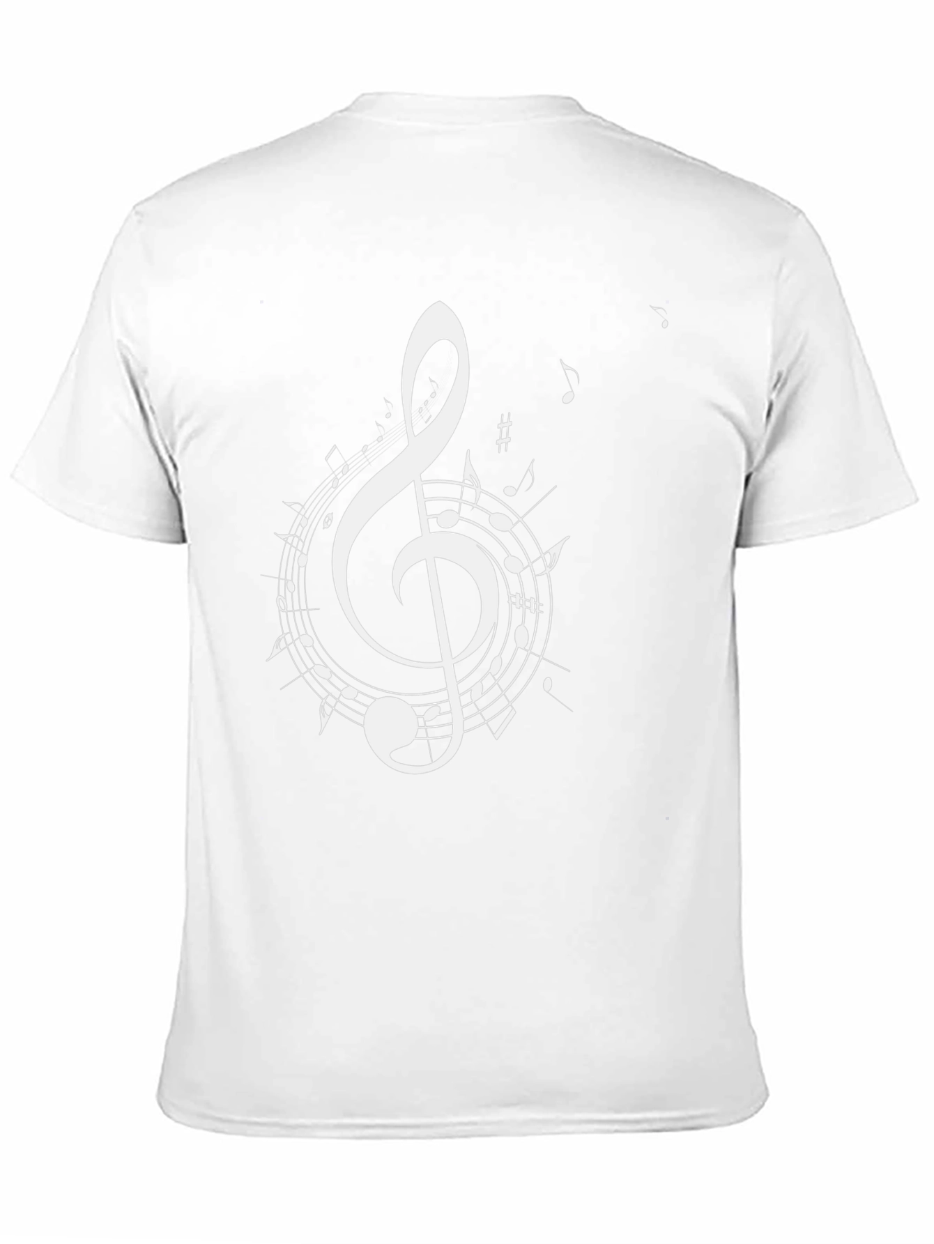 Musical Note Graphic Tee - Black Cotton T-Shirt