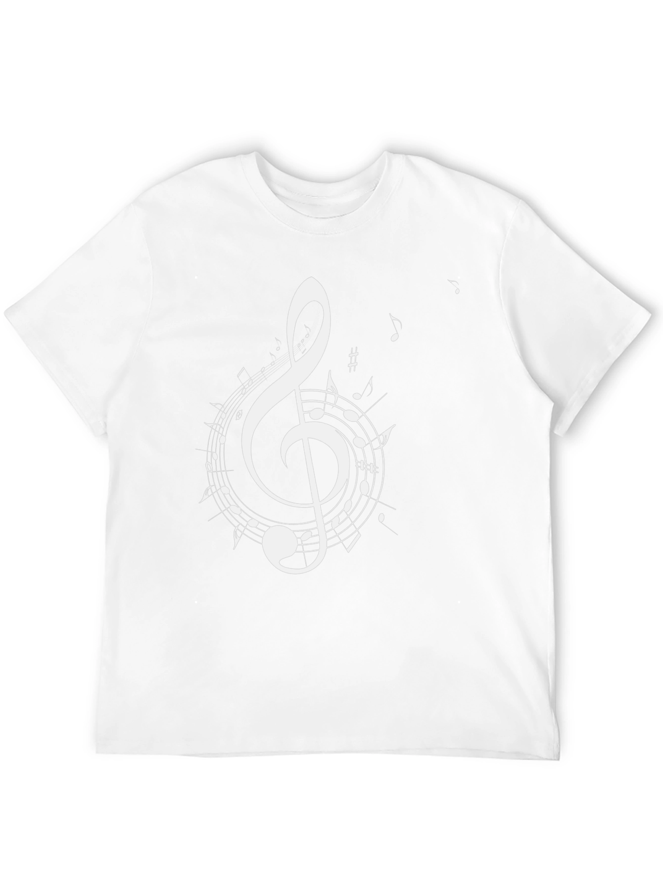 Musical Note Graphic Tee - Black Cotton T-Shirt