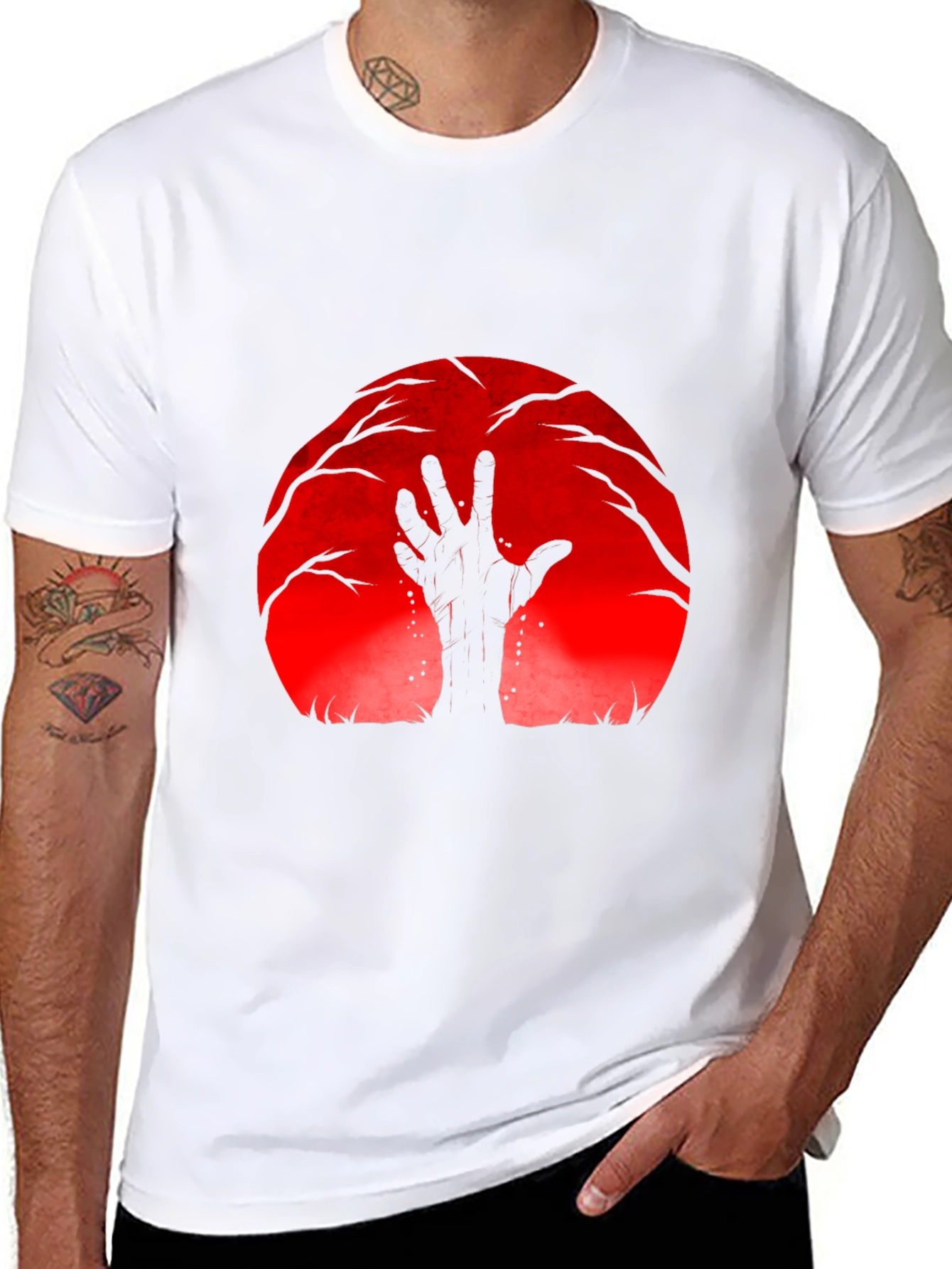 Zombie Hand T-Shirt - Halloween Graphic Tee