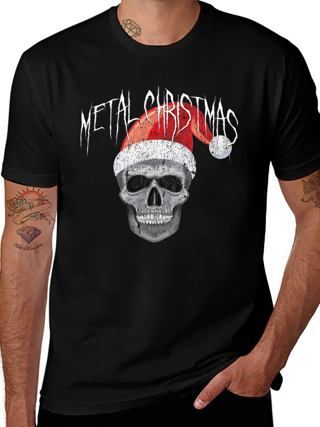 Metal Christmas Skull T-Shirt
