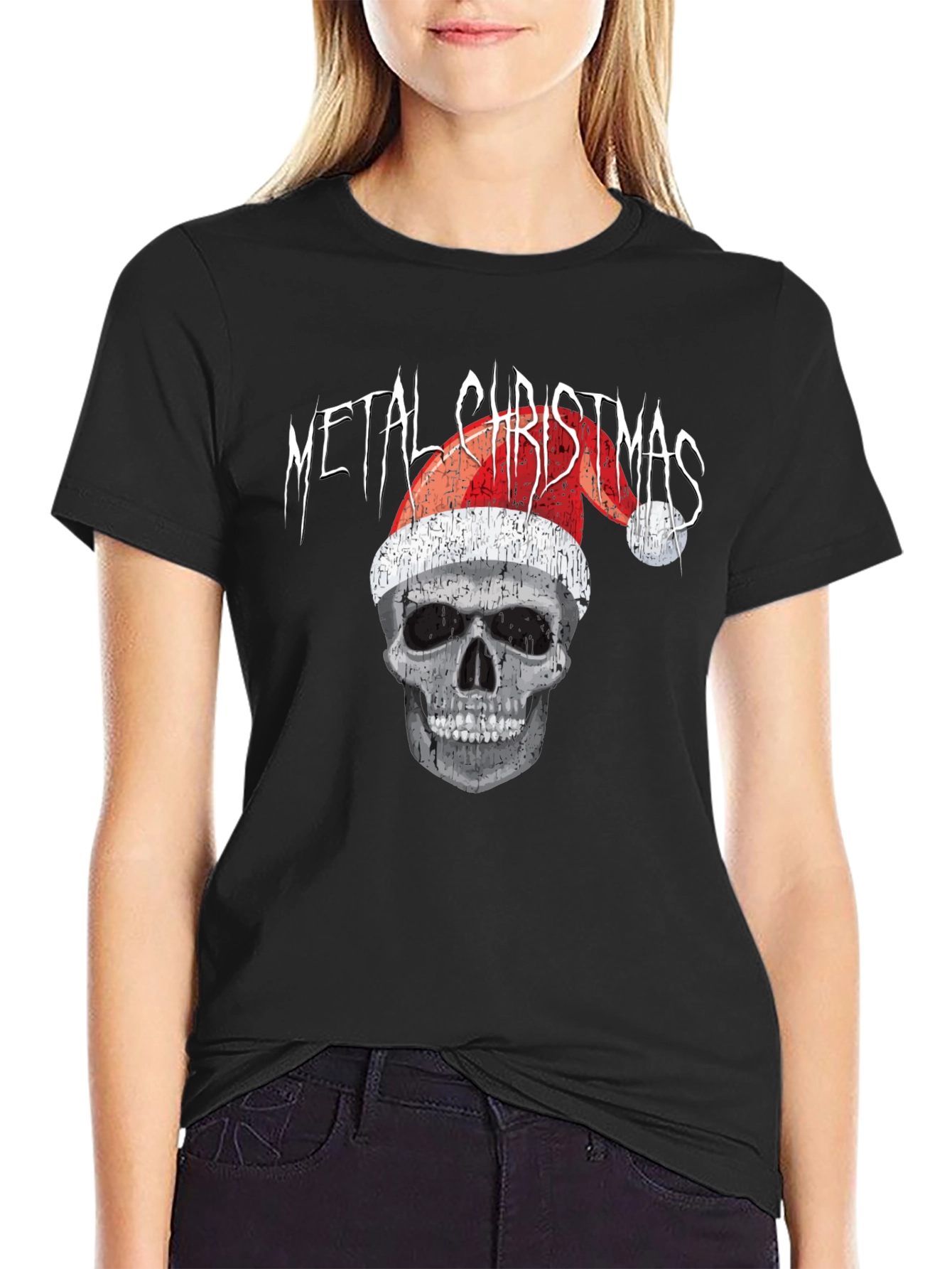 Metal Christmas Skull T-Shirt